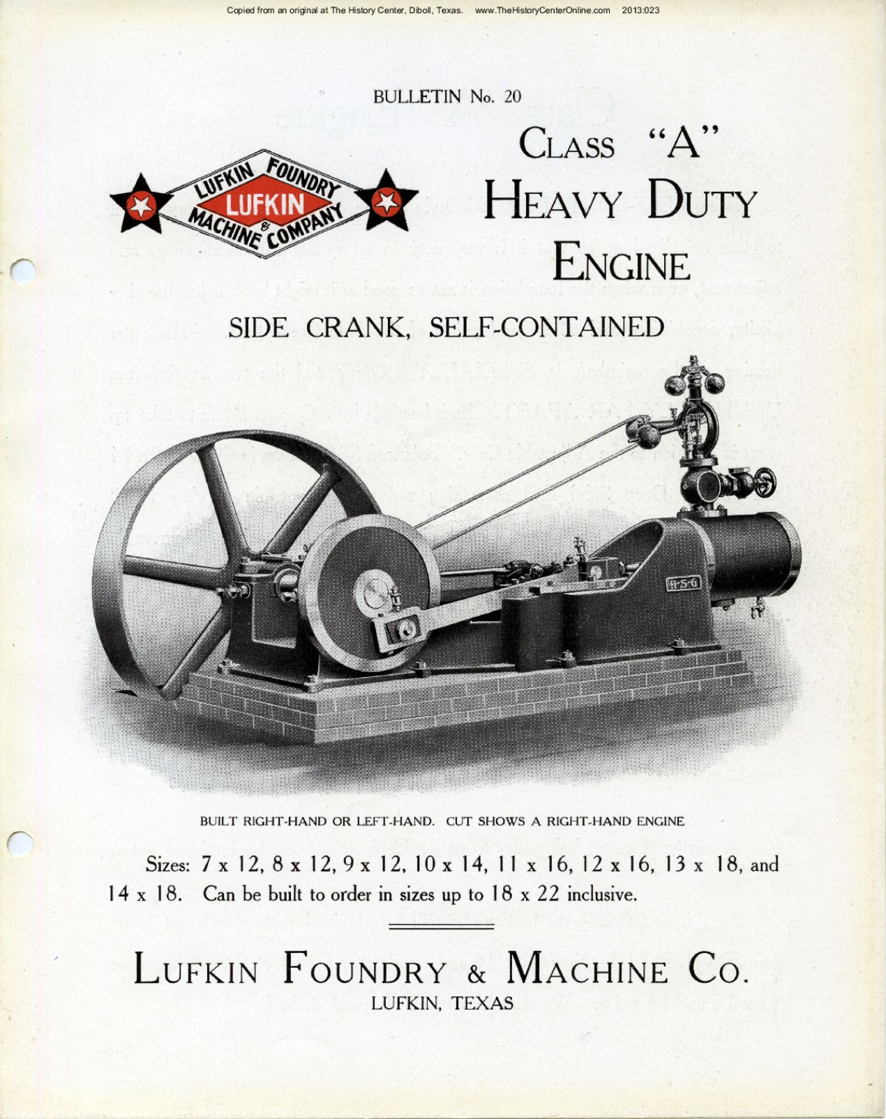 20 Bulletin 20 Class A Heavy Duty Engine