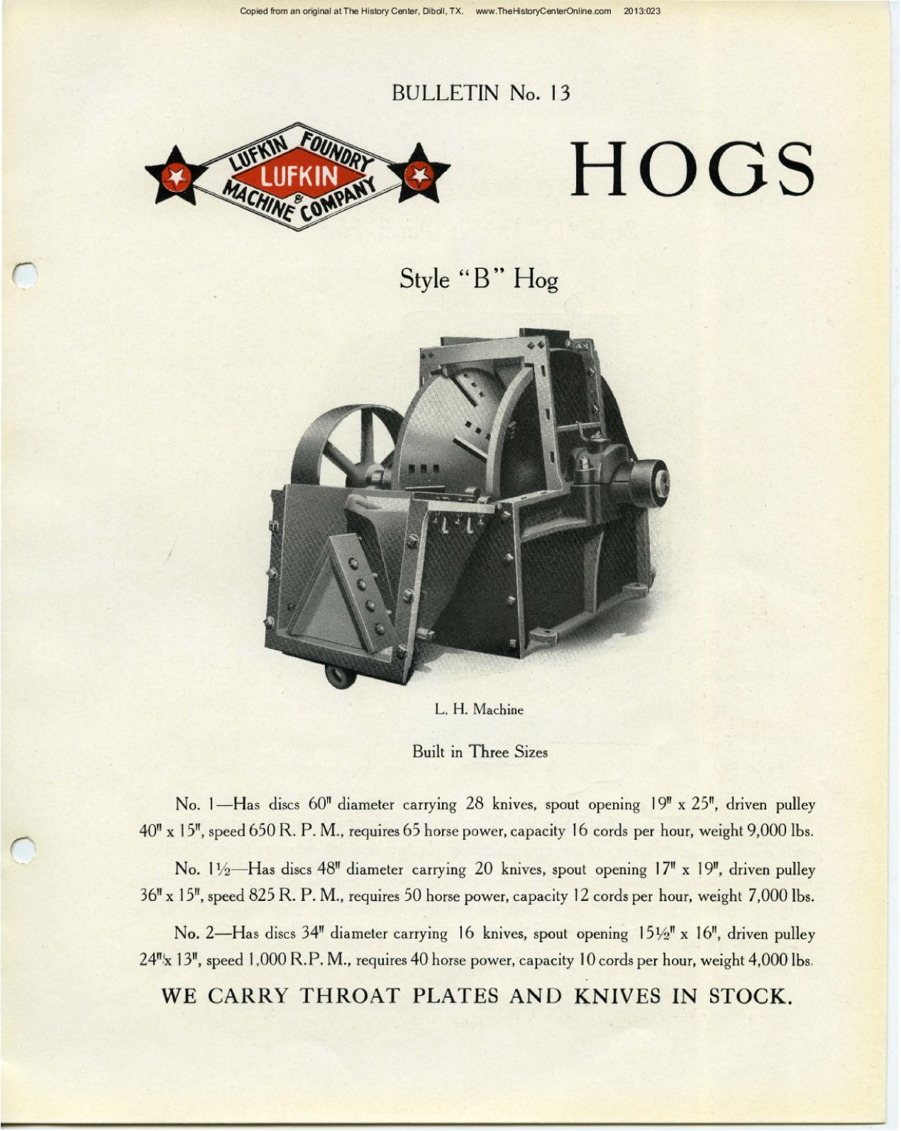 13 Bulletin 13, Hogs