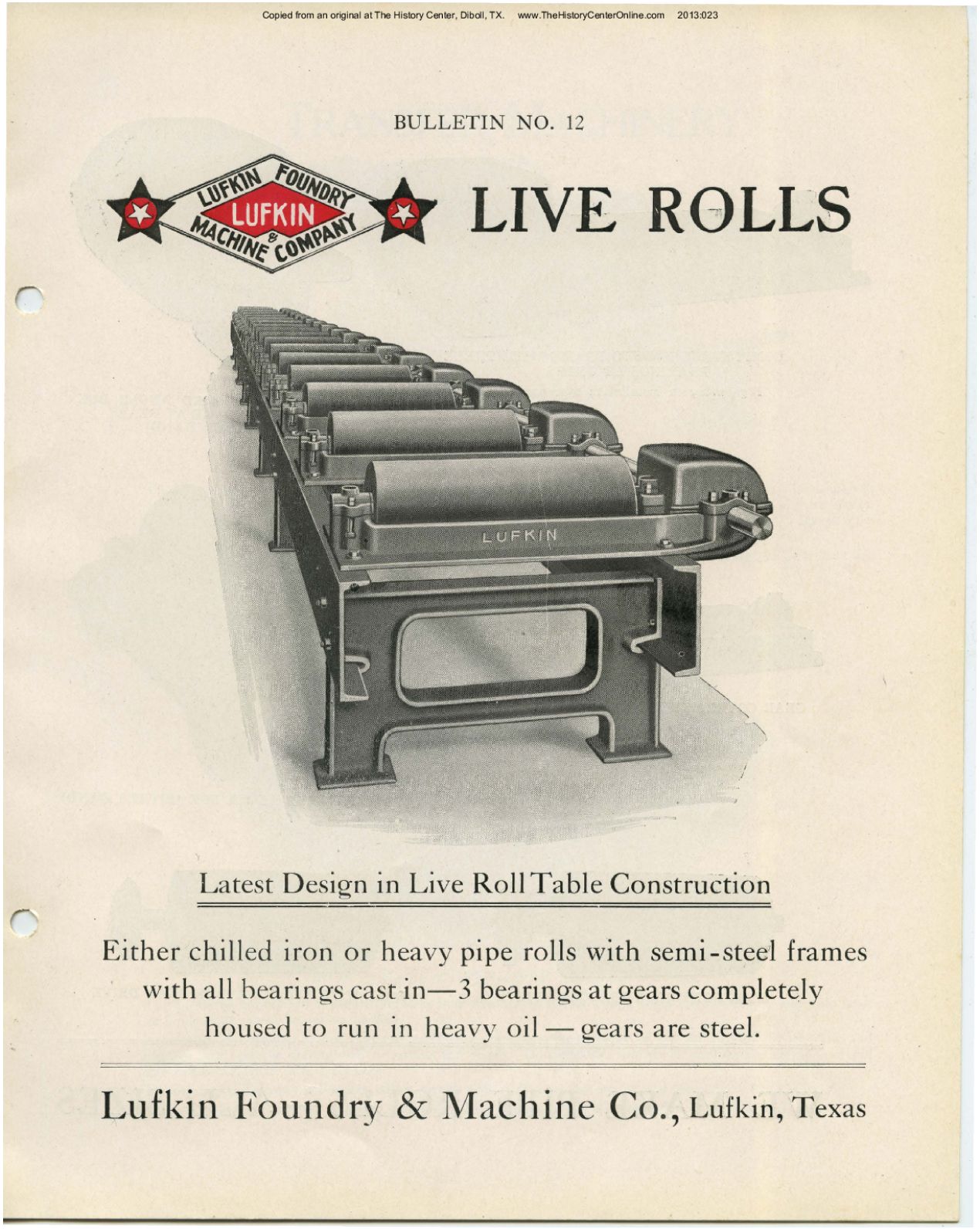 12 Bulletin 12, Live Rolls