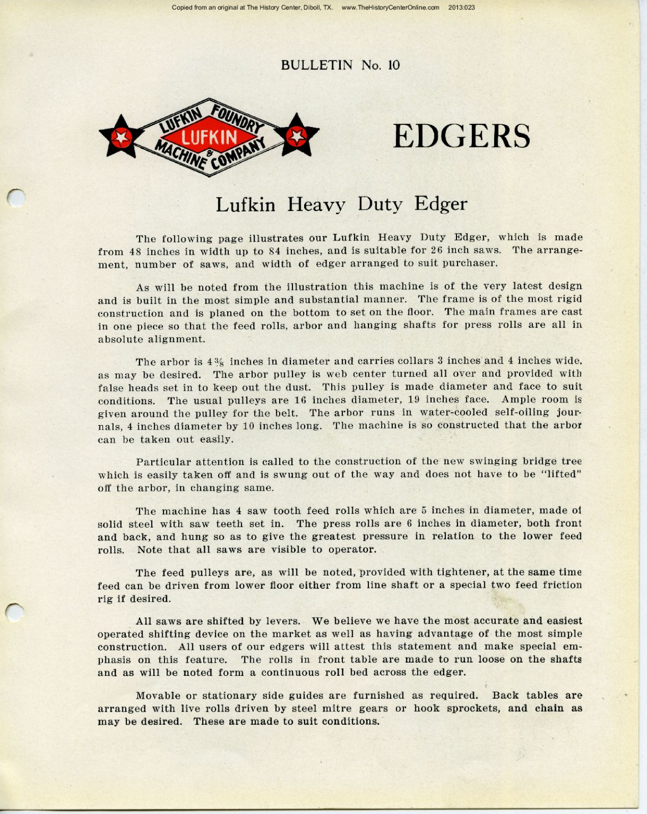 10 Bulletin 10, Edgers