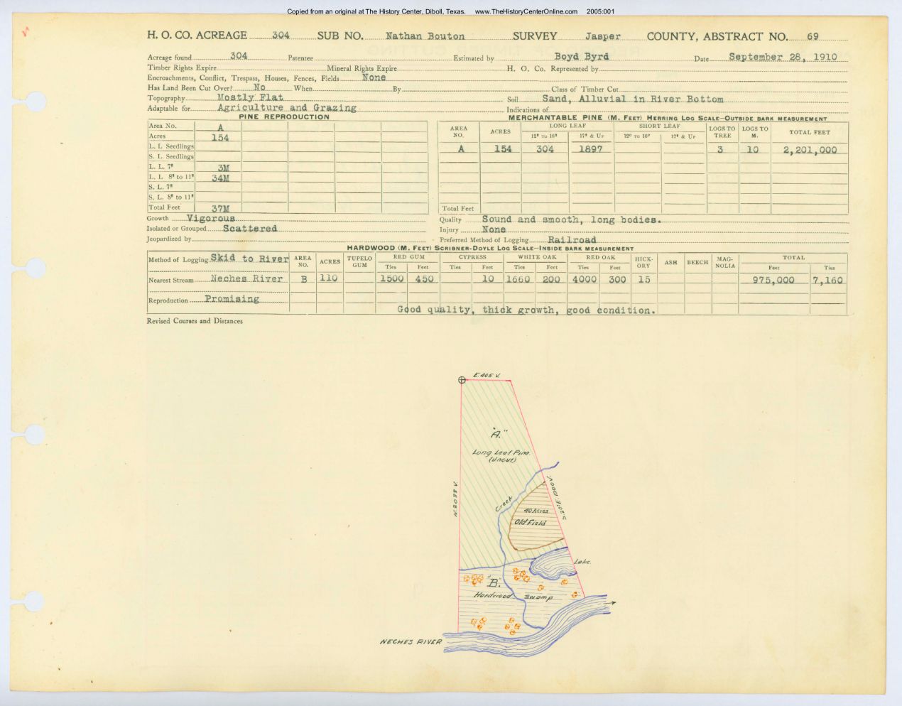 0046 Abstract 69, Bouton Survey, Jasper County