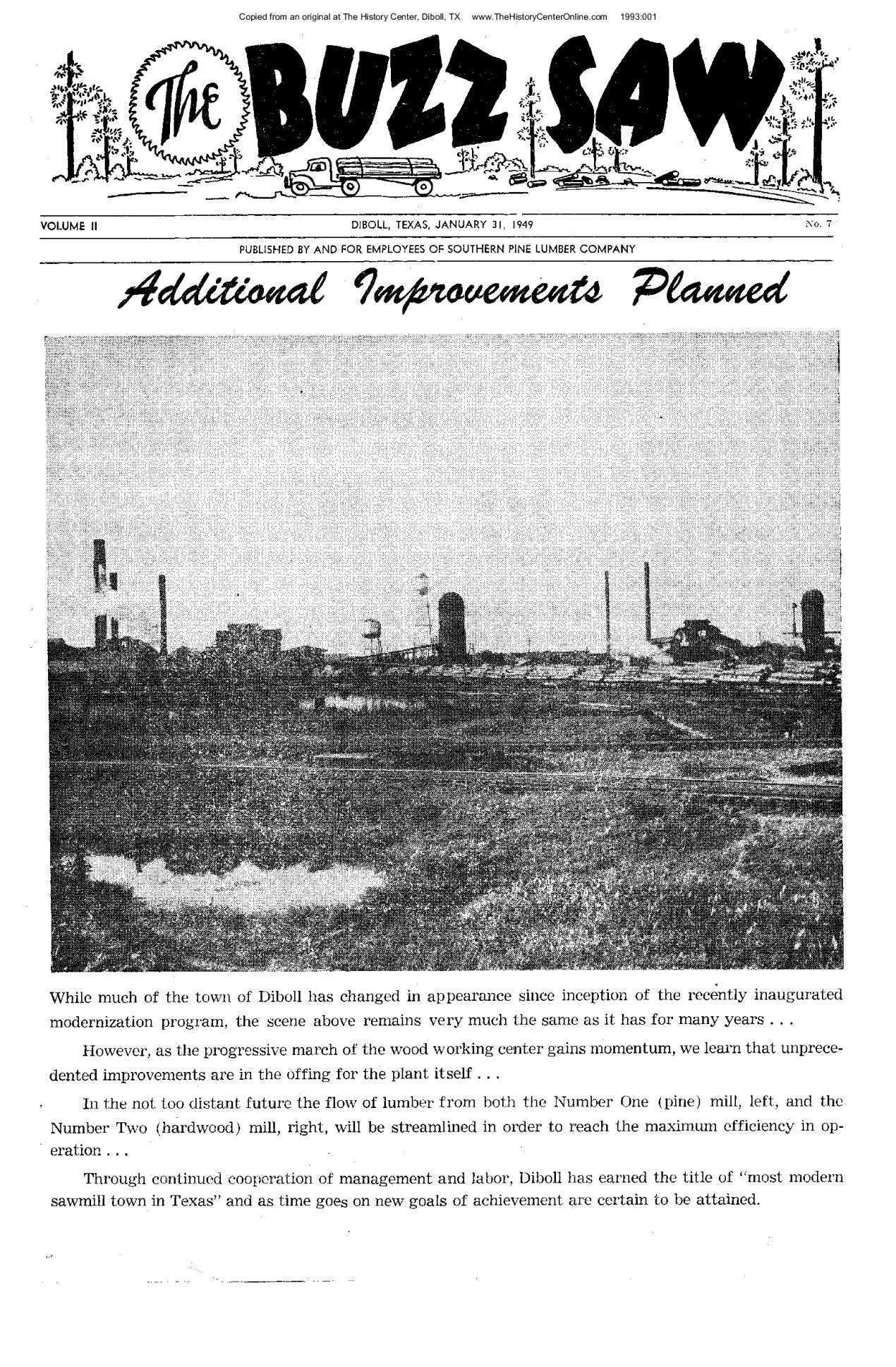 Diboll Buzz Saw 1949 01-January