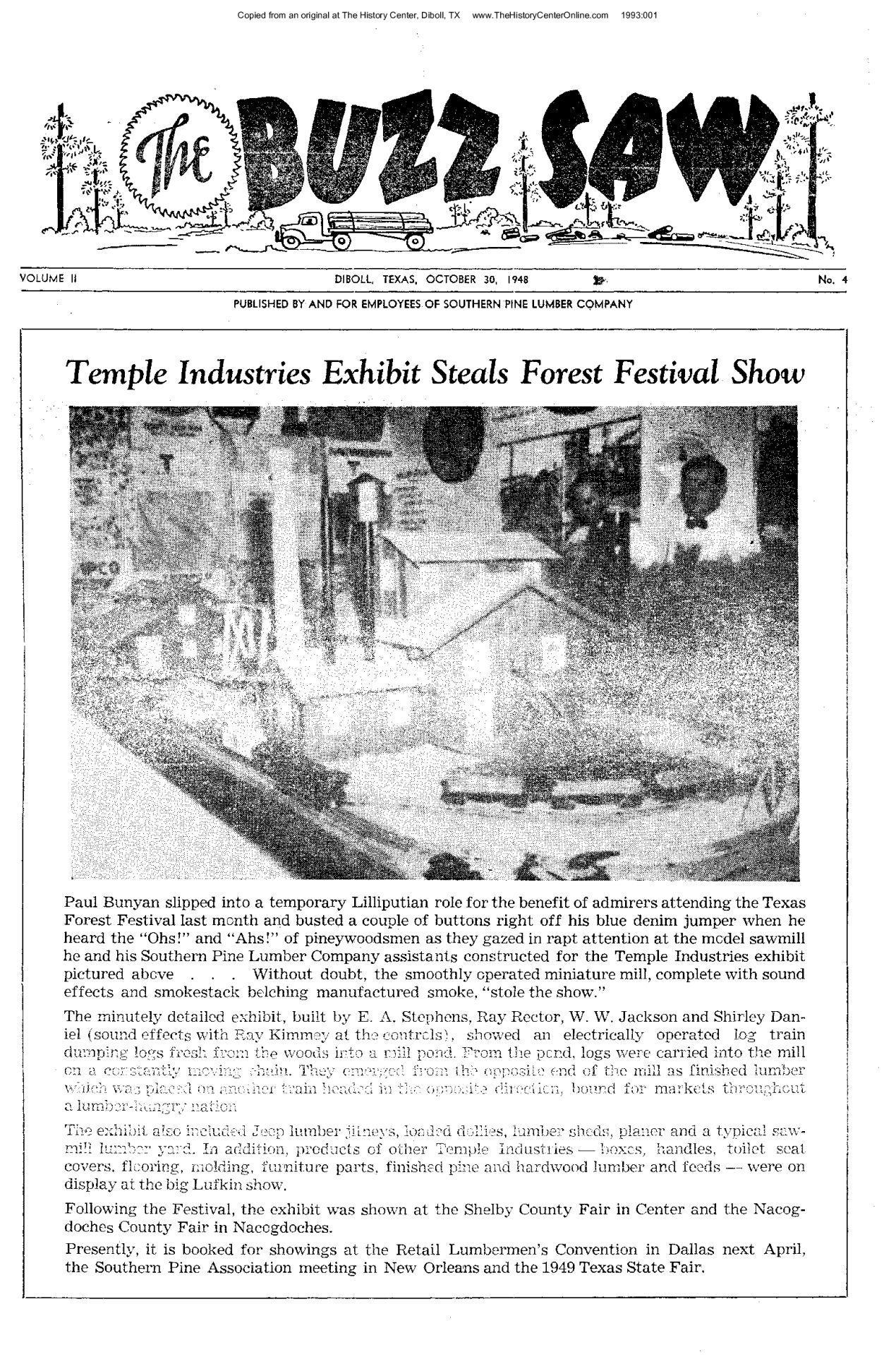 Diboll Buzz Saw 1948 10-October