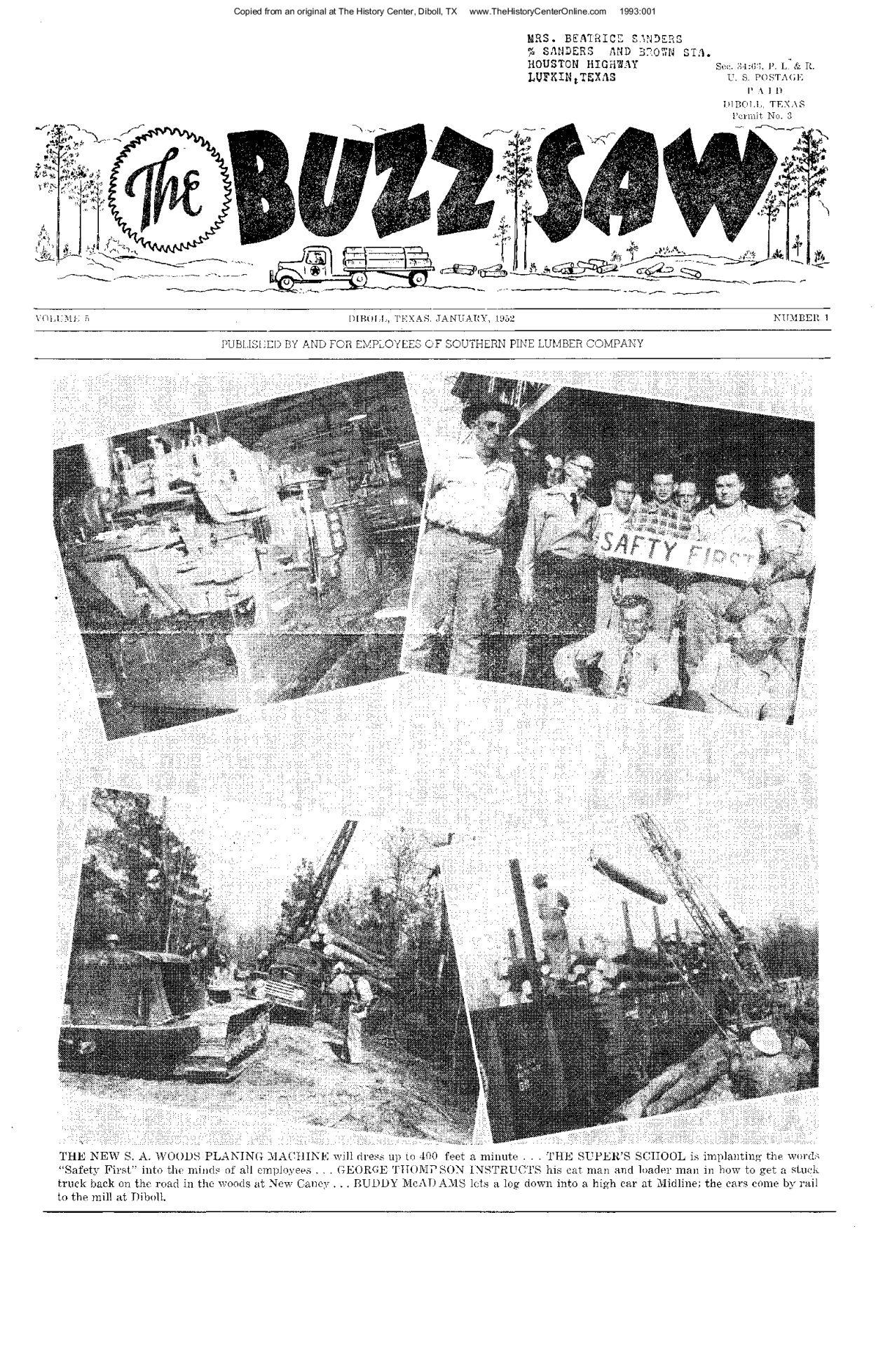 Diboll Buzz Saw 1952 01-January