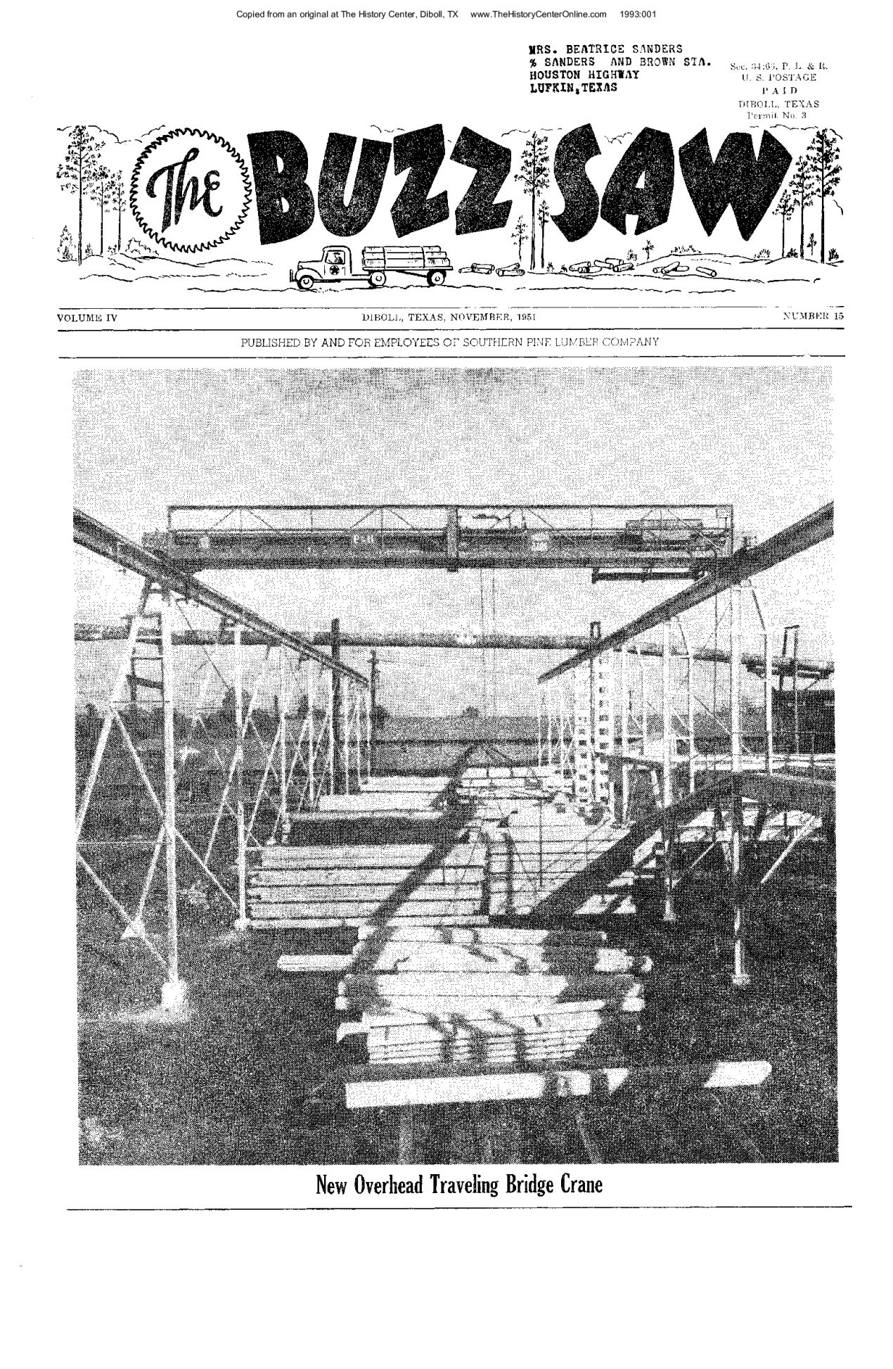 Diboll Buzz Saw 1951 11-November