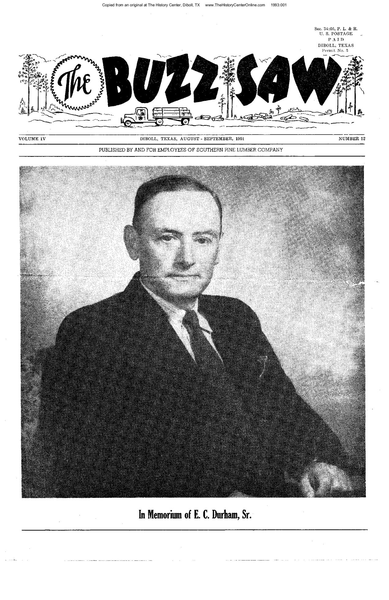 Diboll Buzz Saw 1951 09-September