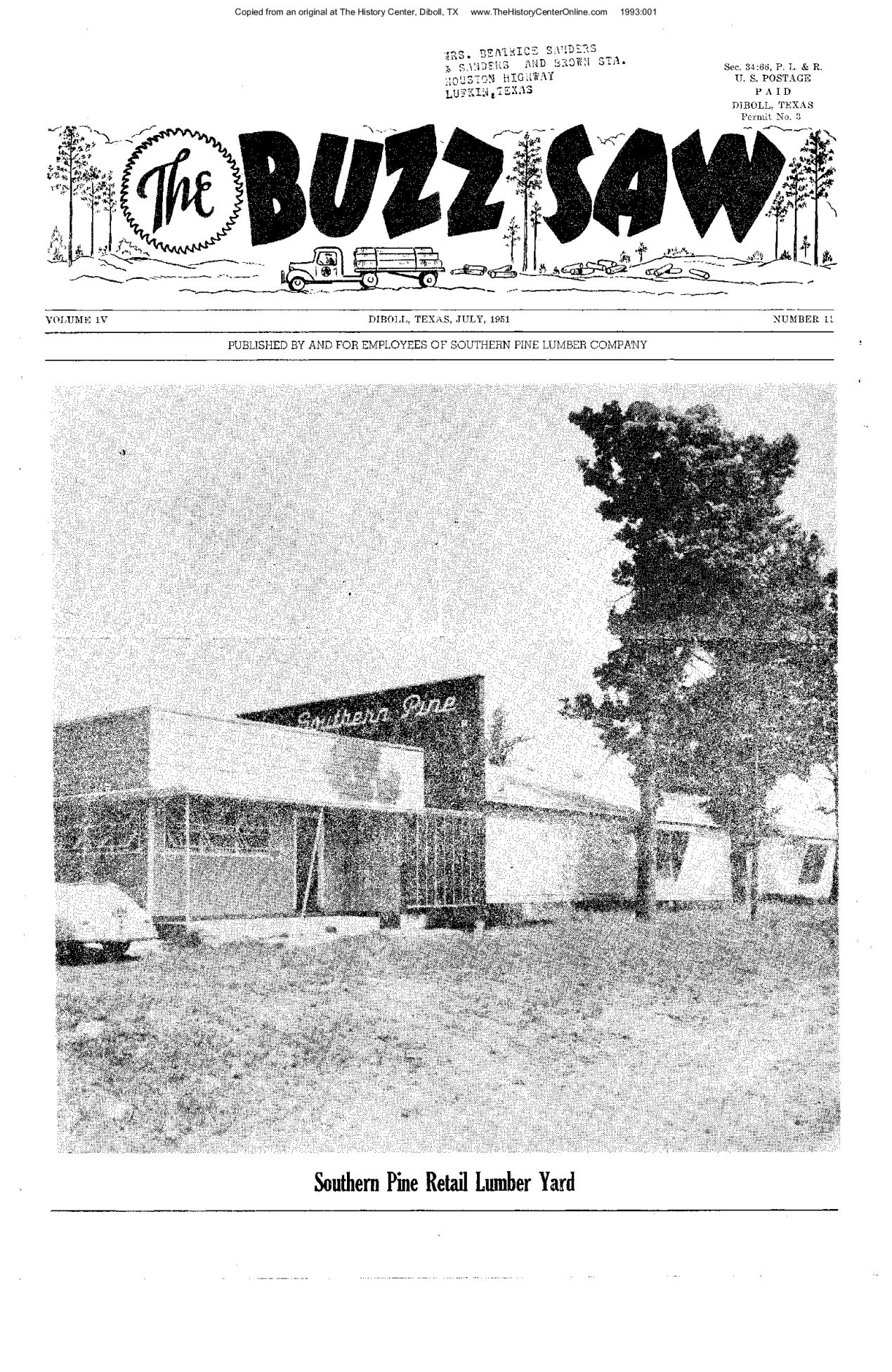 Diboll Buzz Saw 1951 07-July