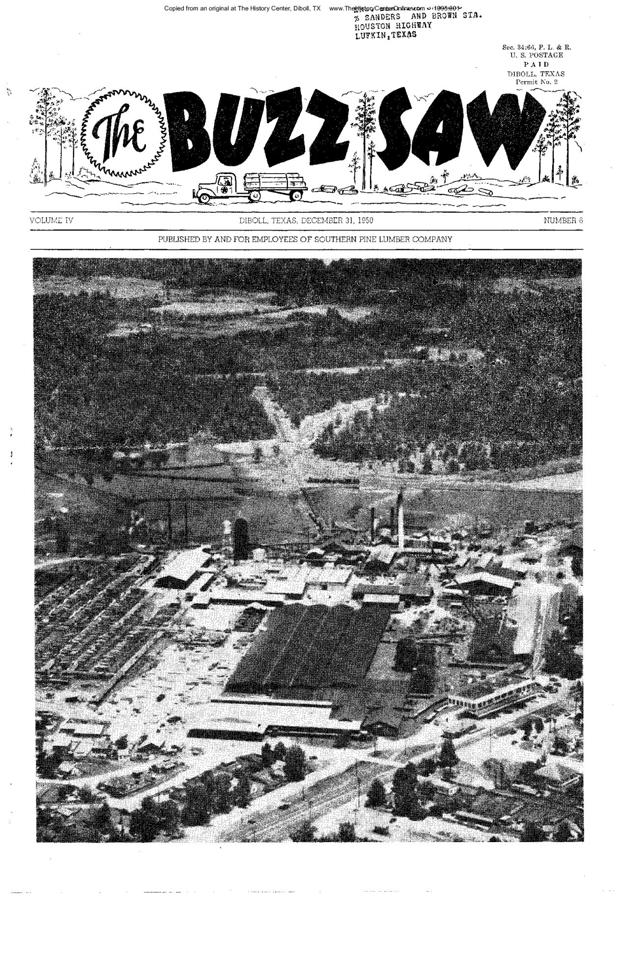 Diboll Buzz Saw 1950 12-December
