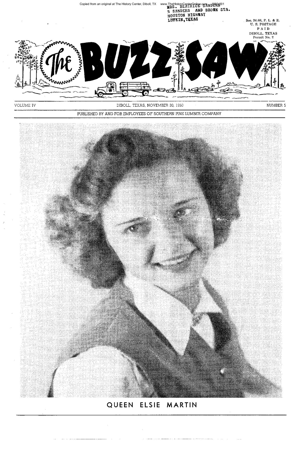 Diboll Buzz Saw 1950 11-November
