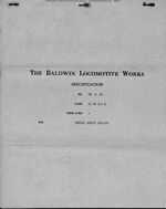 Locomotive 20 Builder Specifications, 1930