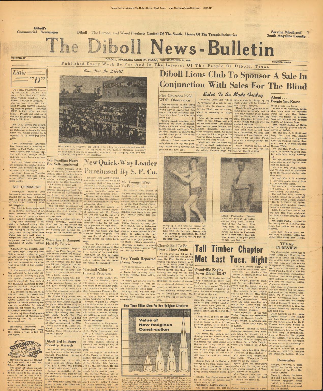 1956 02 23 Diboll News Bulletin