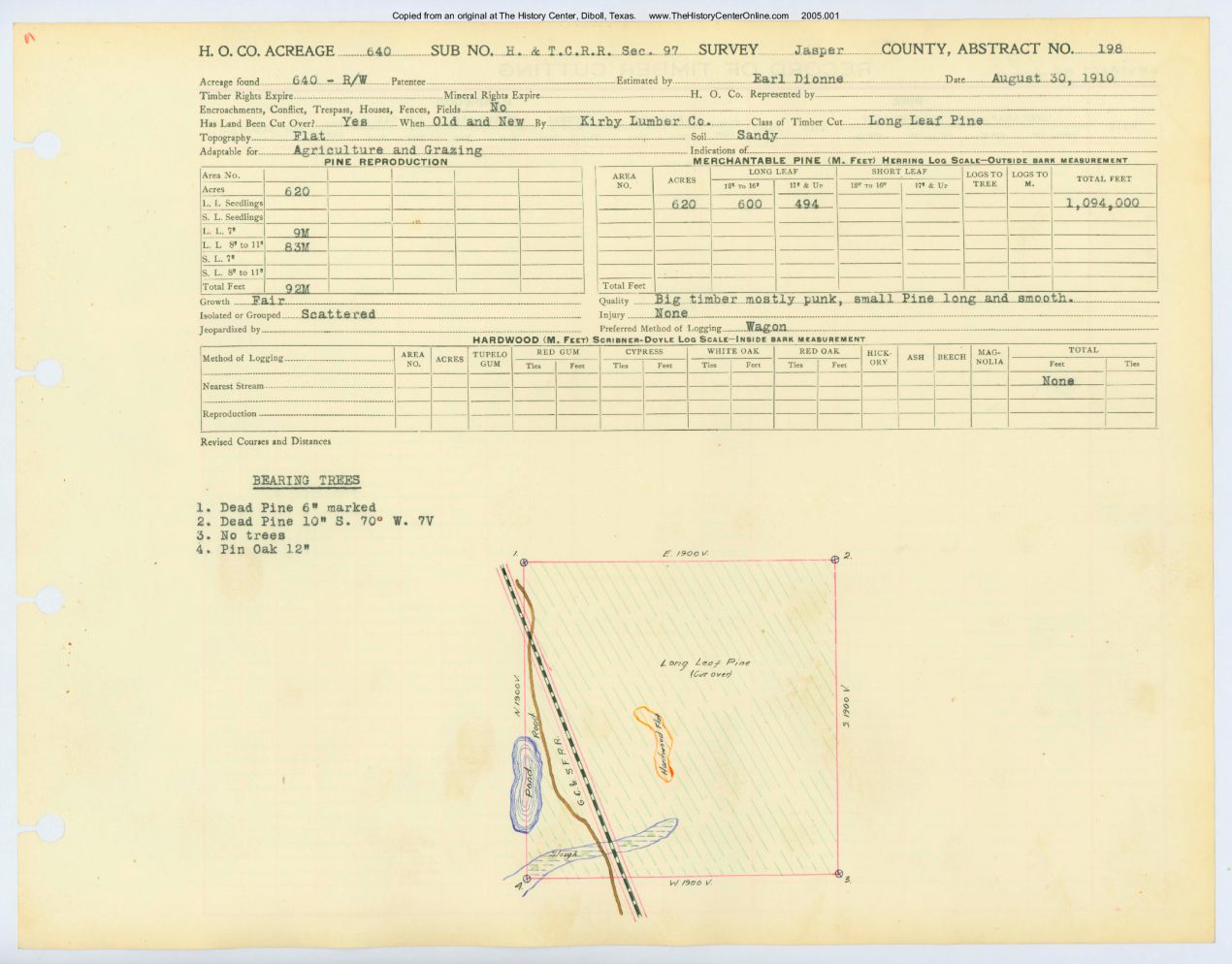 0088 Abstract 198, H&T.C. Survey, Jasper County