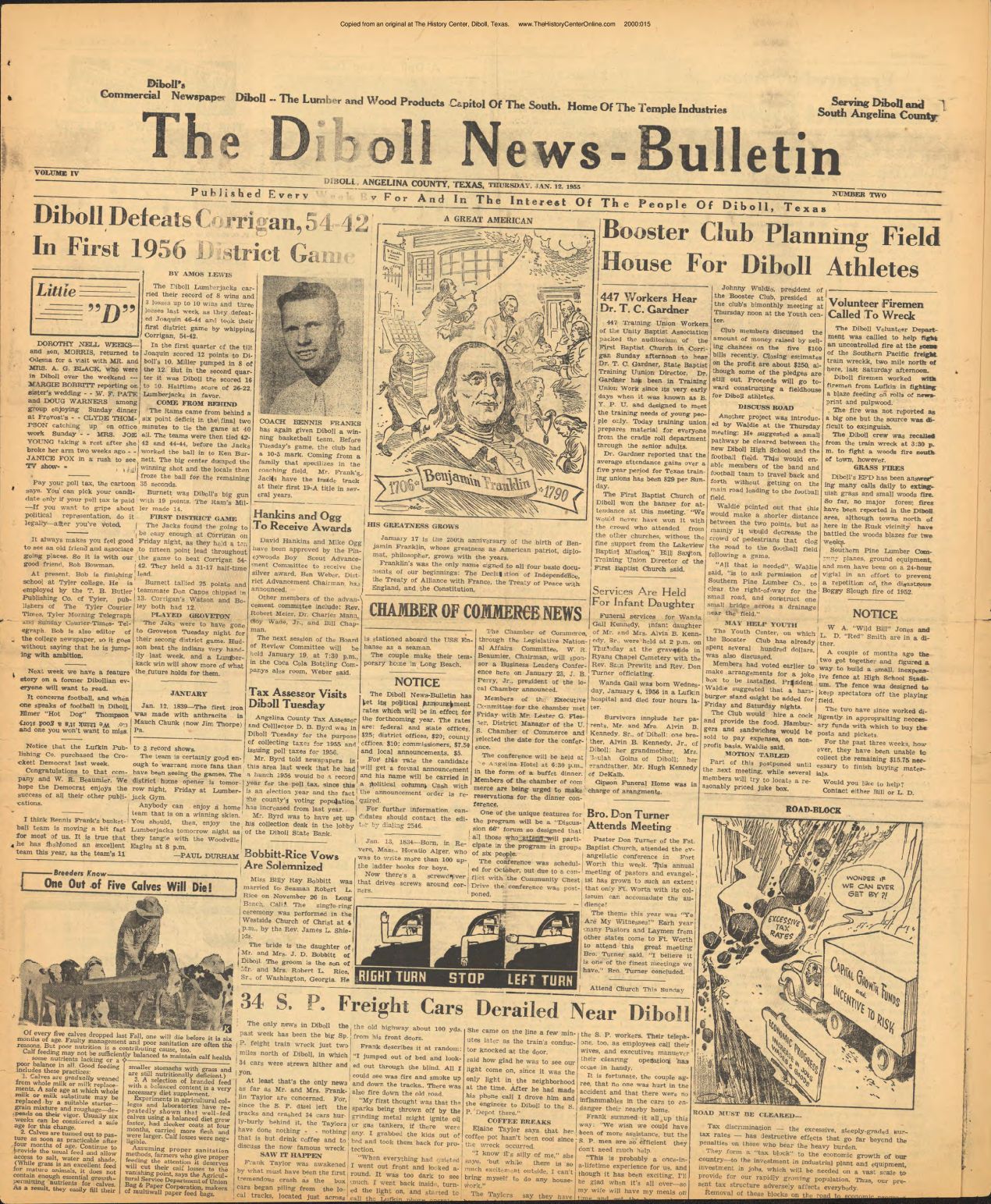 1956 01 12 Diboll News Bulletin
