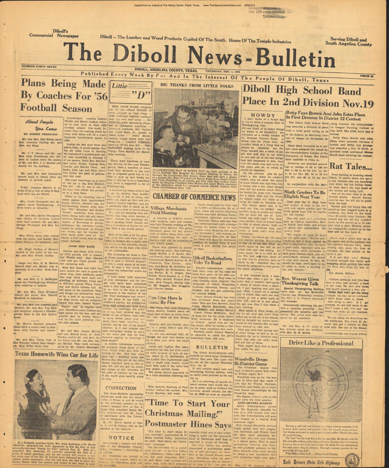 1955 12 01 Diboll News Bulletin