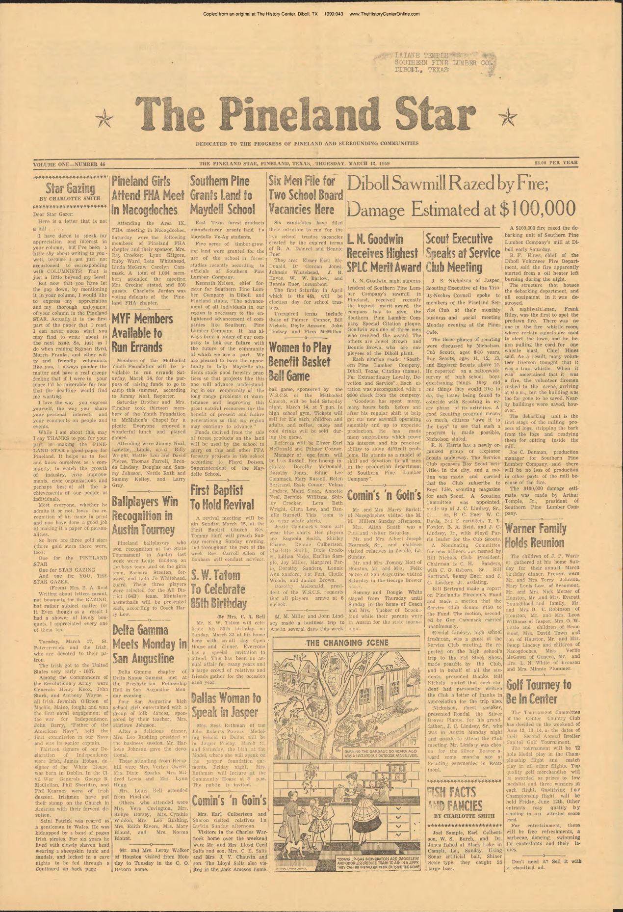 1959 03 12 Pineland Star