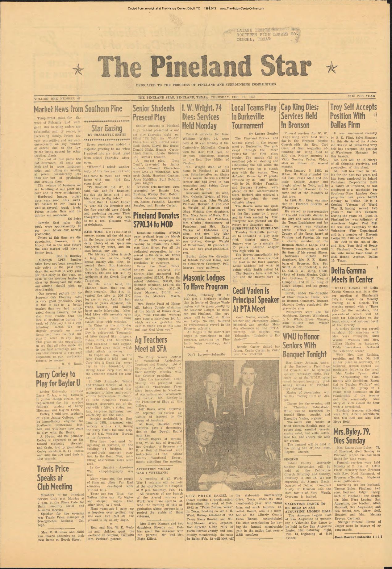 1959 02 12 Pineland Star
