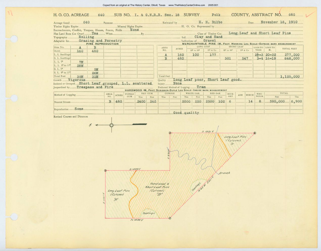 0019 Abstract 685, I.G.N. Railway Company Survey, Polk County