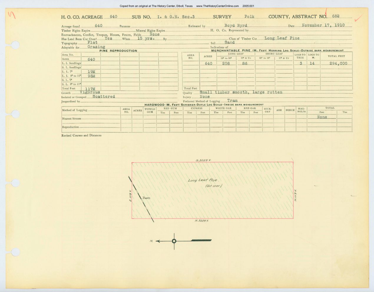 0016 Abstract 682, I.G.N. Railway Company Survey, Polk County
