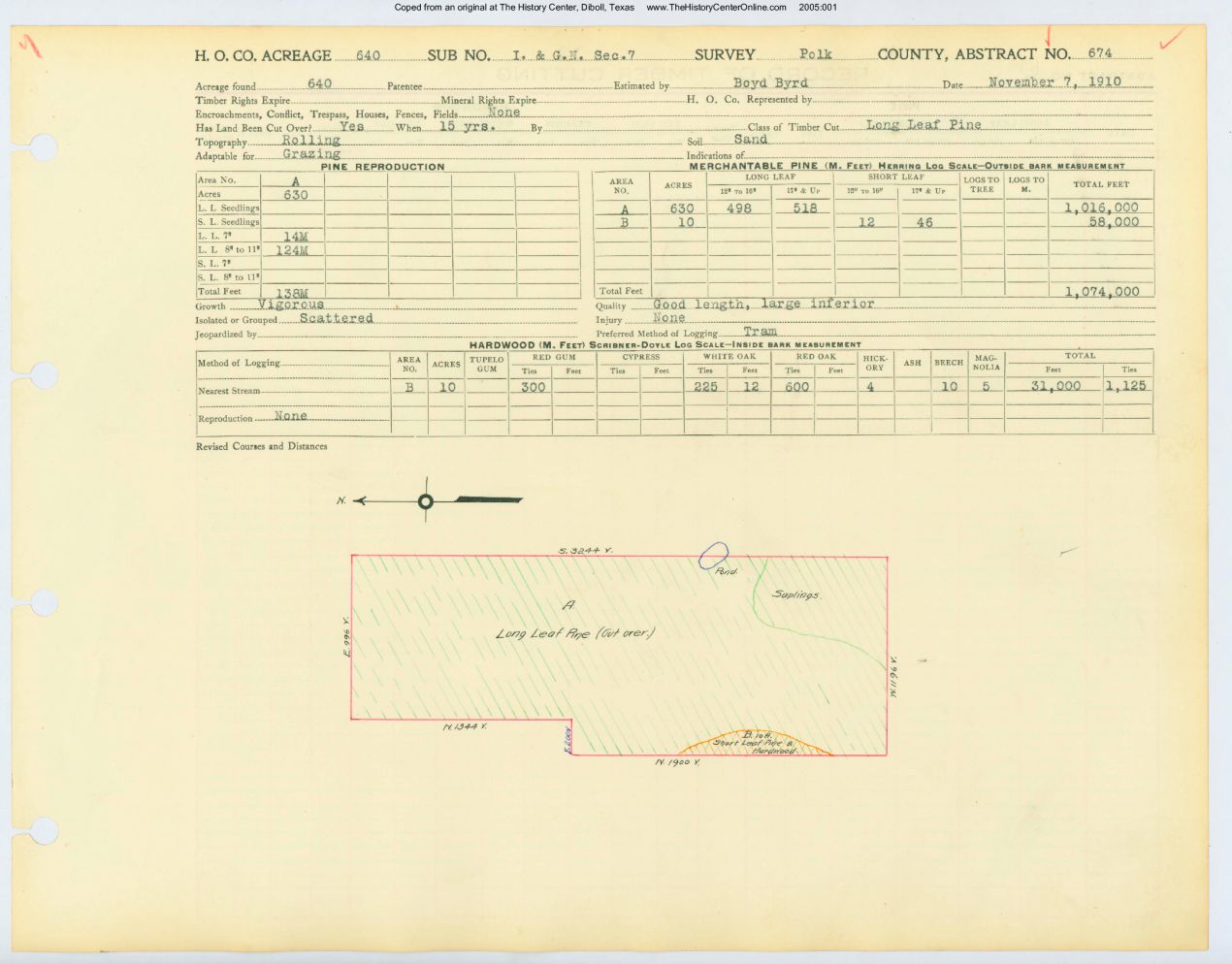 0012 Abstract 674, I.G.N. Railway Company Survey, Polk County