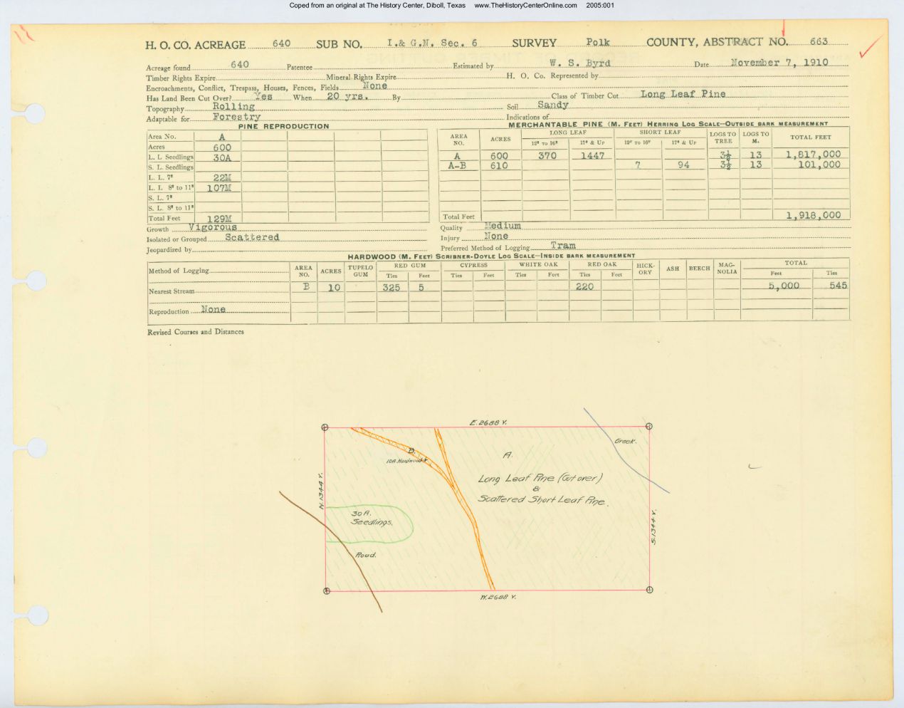 0007 Abstract 663, I.G.N. Railway Company Survey, Polk County