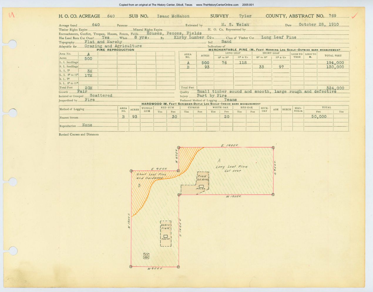 0151 Abstract 769, McMahon Survey, Tyler County