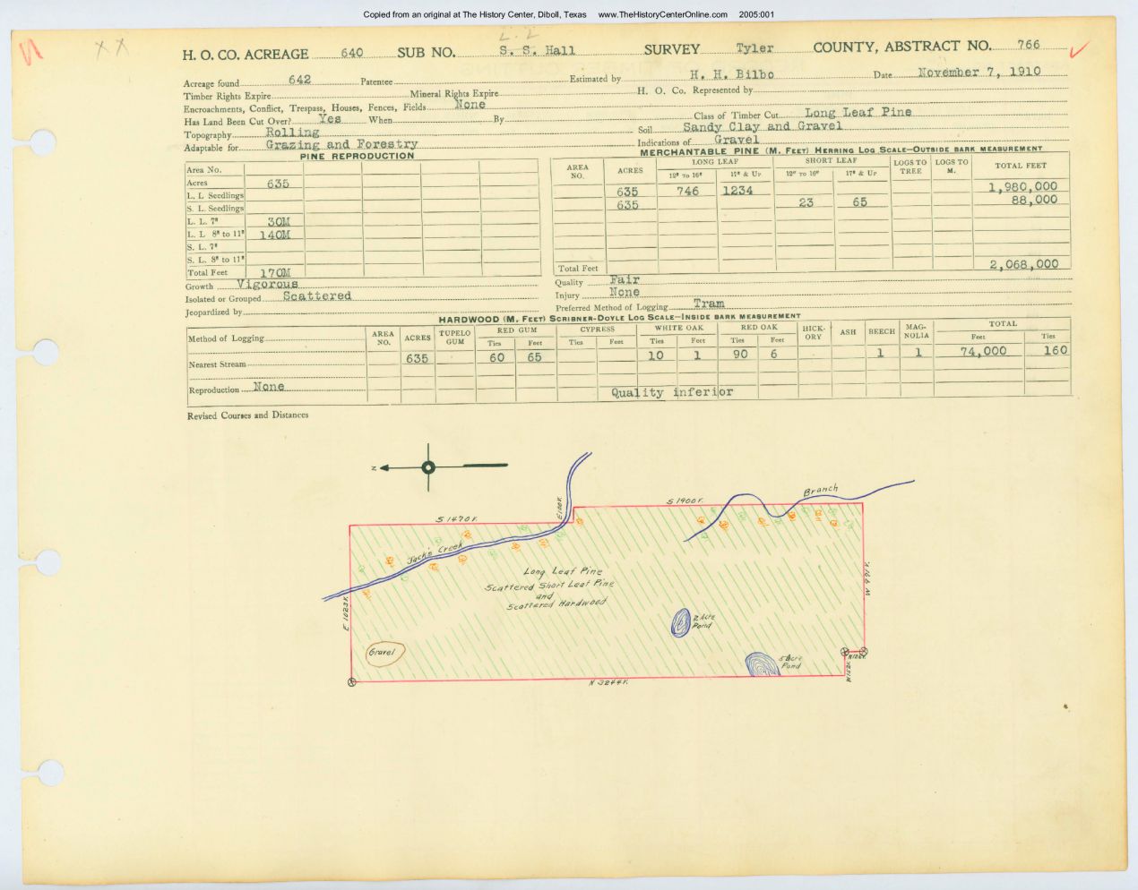 0150 Abstract 766, Hall Survey, Tyler County