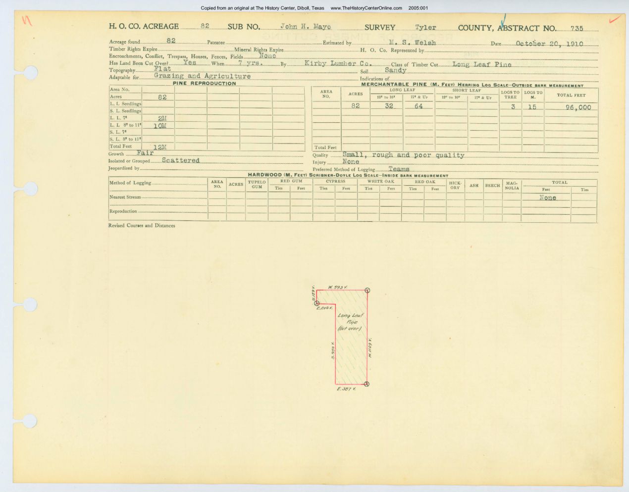 0143 Abstract 735, Mayo Survey, Tyler County