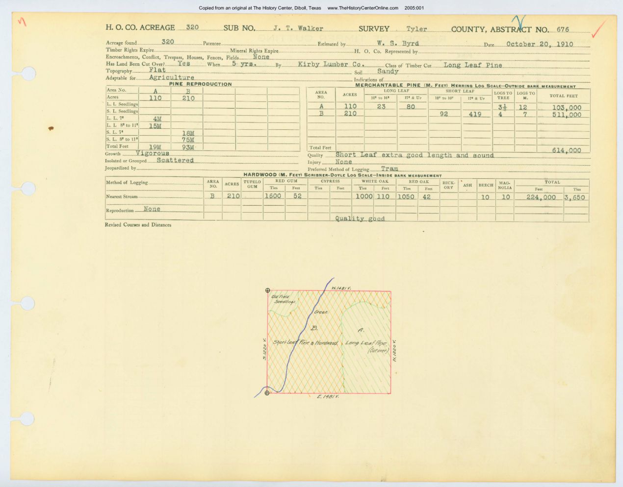 0130 Abstract 676, Walker Survey, Tyler County