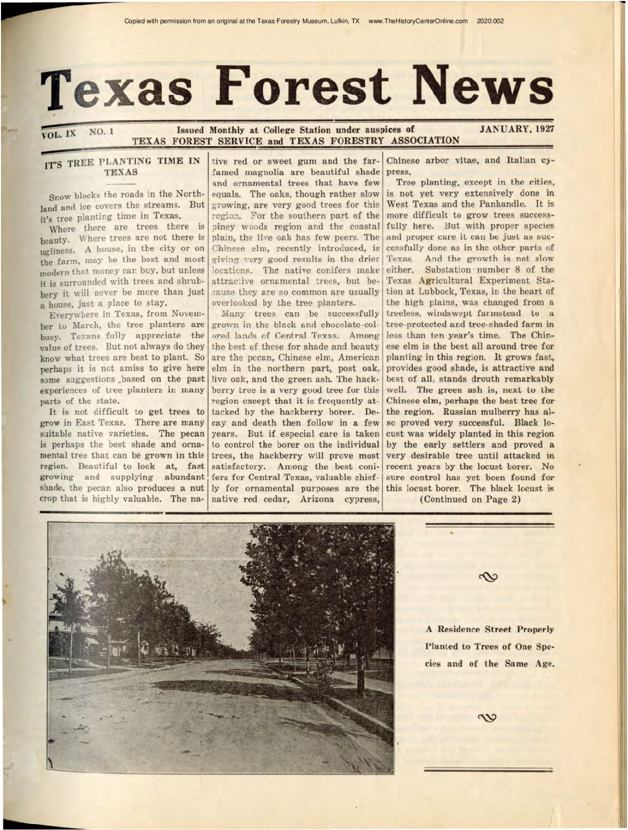 1927 Texas Forest News