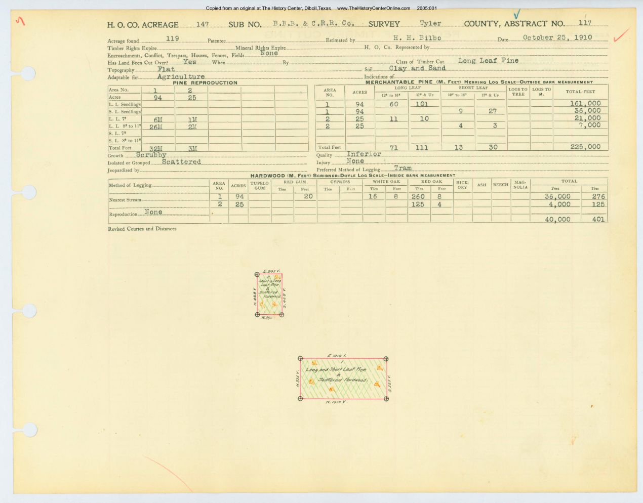 0028 Abstract 117, B.B.B. &amp; C. Railway Survey, Tyler County