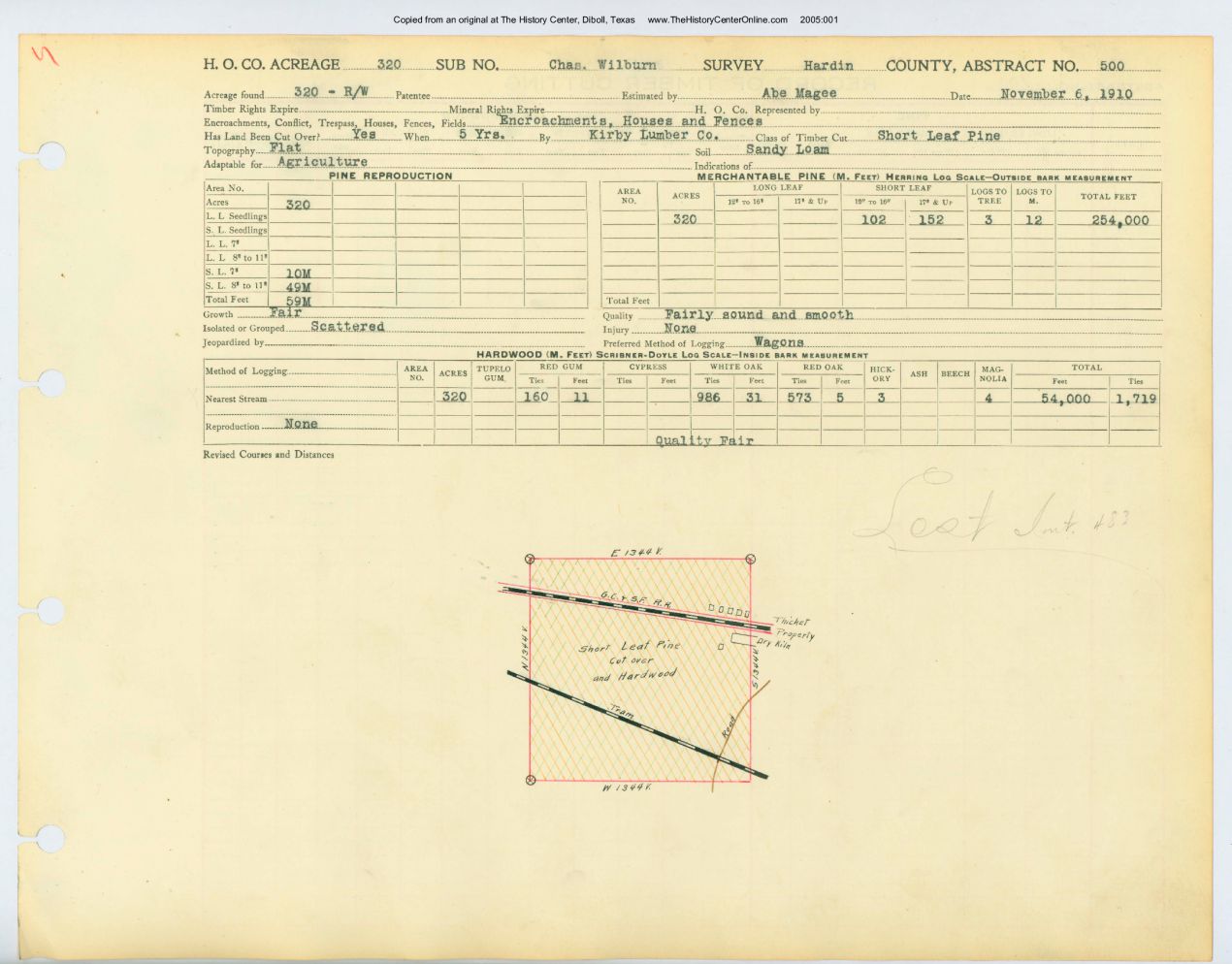0156 Abstract 500, Wilburn Survey, Hardin County