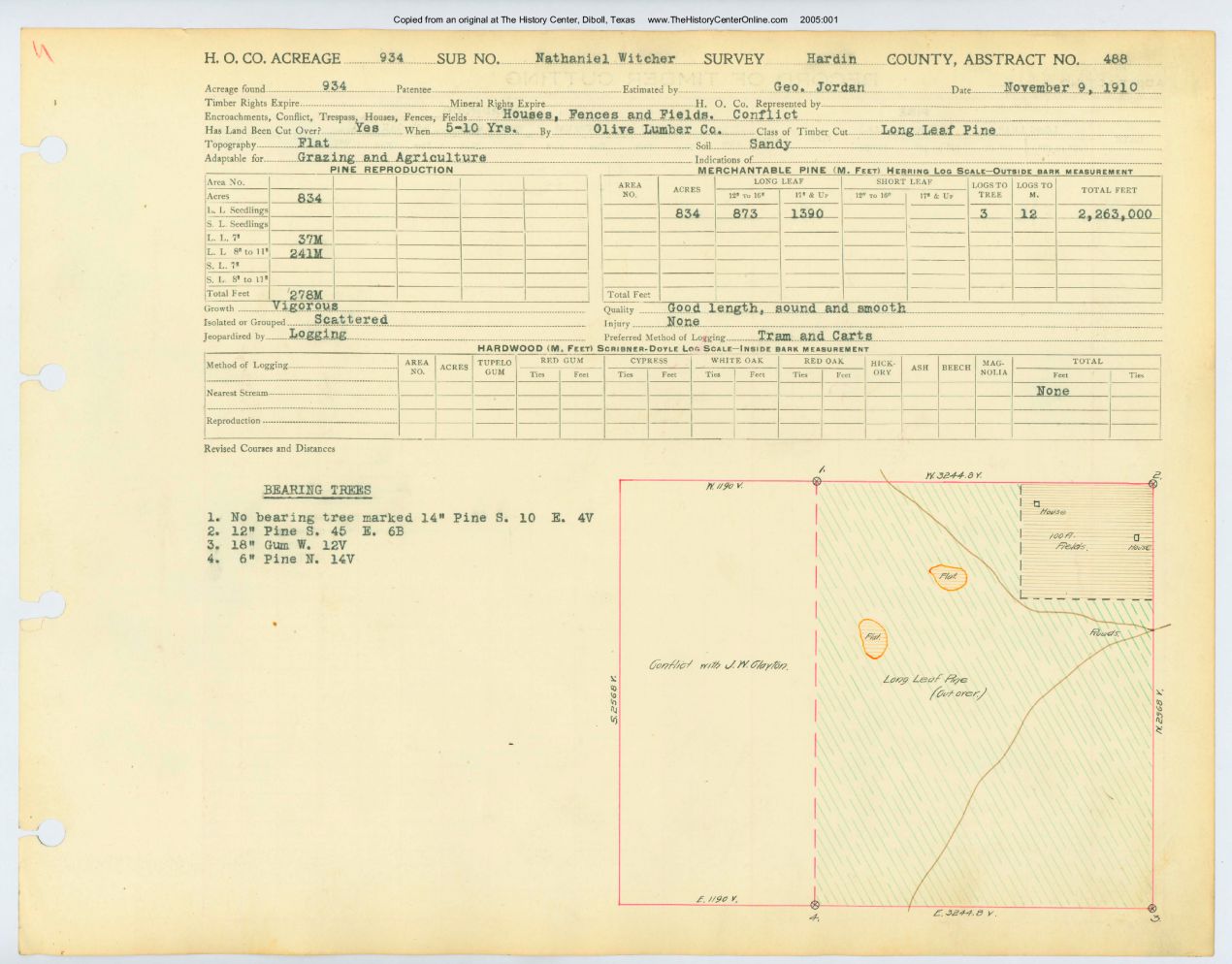 0152 Abstract 488, Witcher Survey, Hardin County