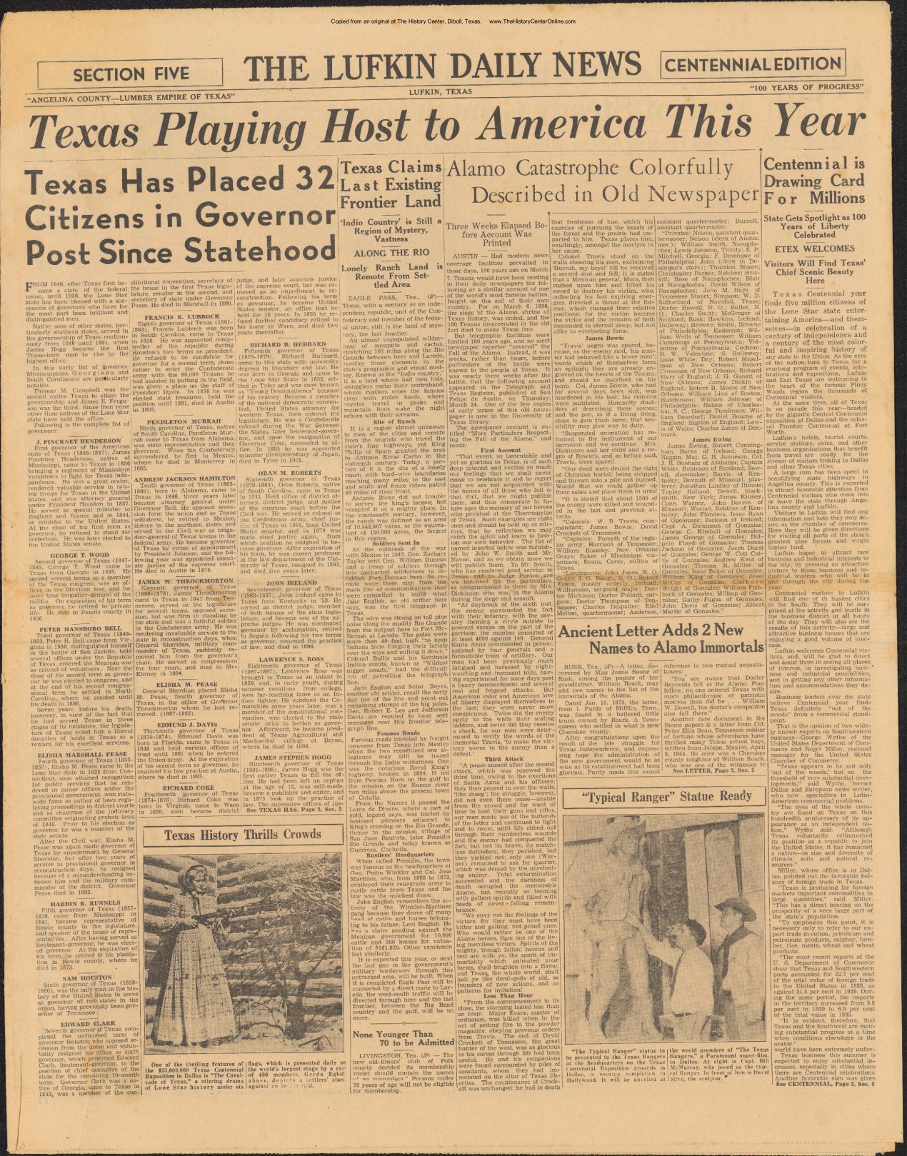 Lufkin Centennial Edition of the Lufkin News, 1936 08 16 05