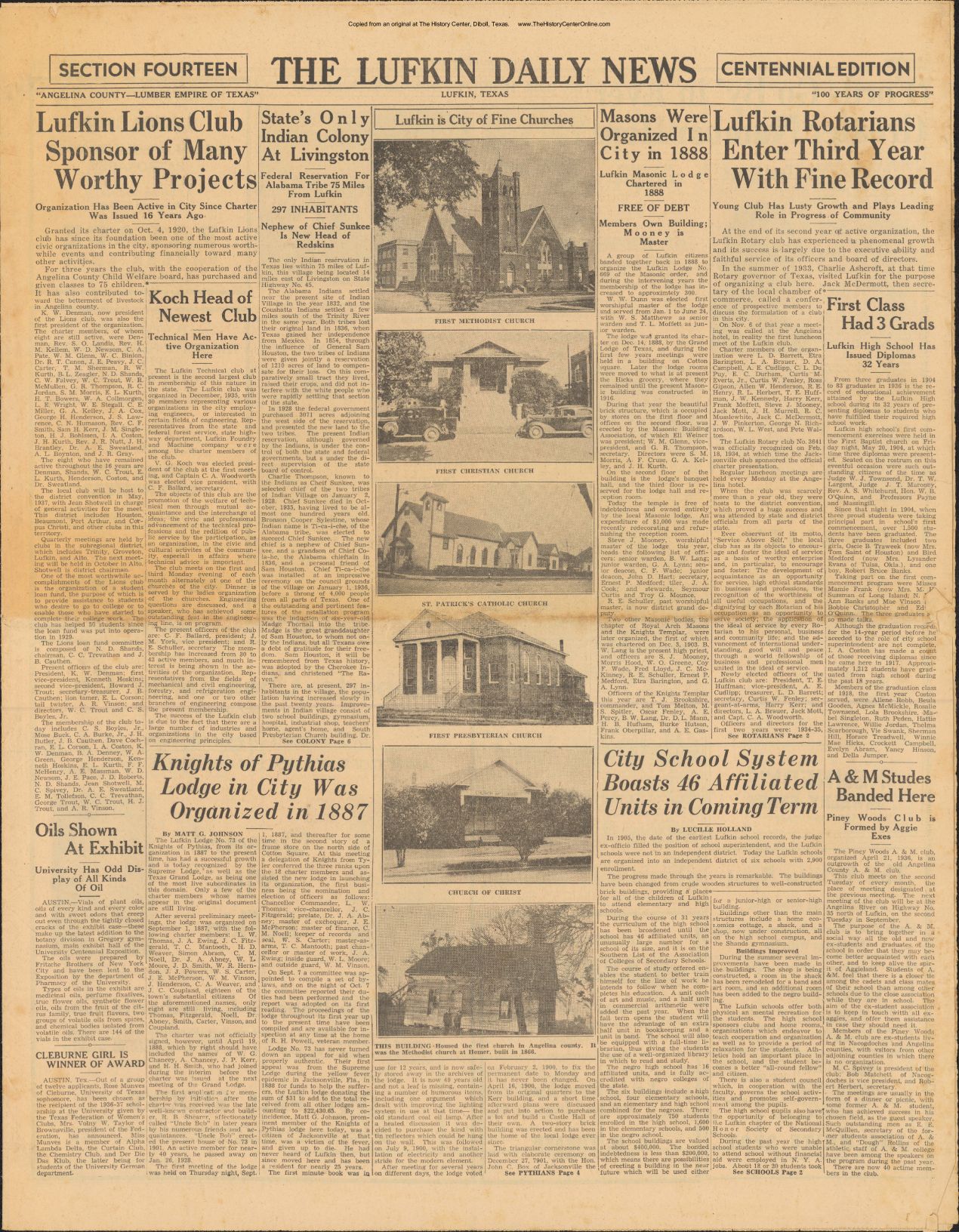 Lufkin Centennial Edition of the Lufkin News, 1936 08 16 14