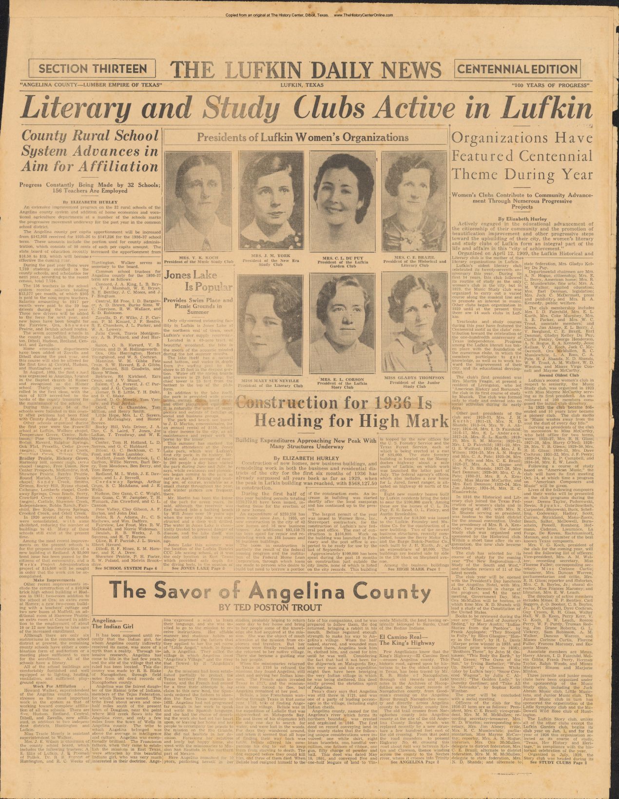 Lufkin Centennial Edition of the Lufkin News, 1936 08 16 13