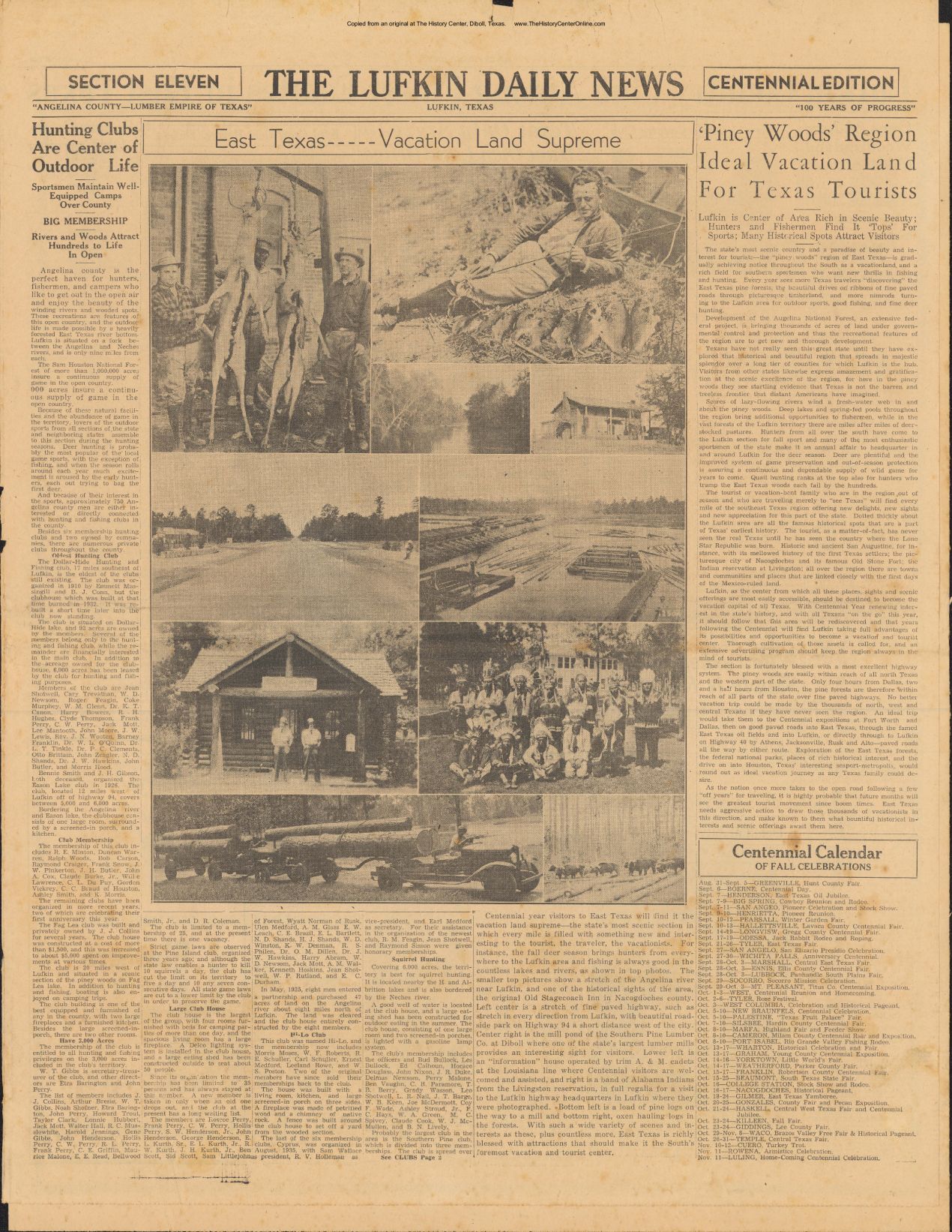 Lufkin Centennial Edition of the Lufkin News, 1936 08 16 11
