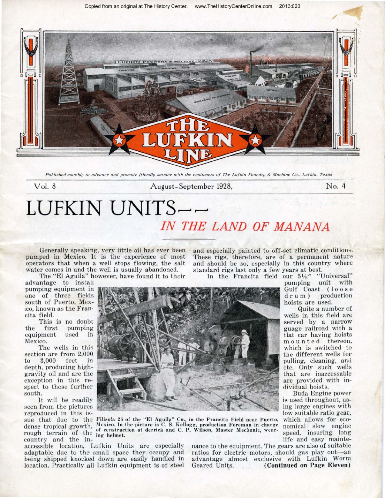Lufkin Line 1928 08-August/September