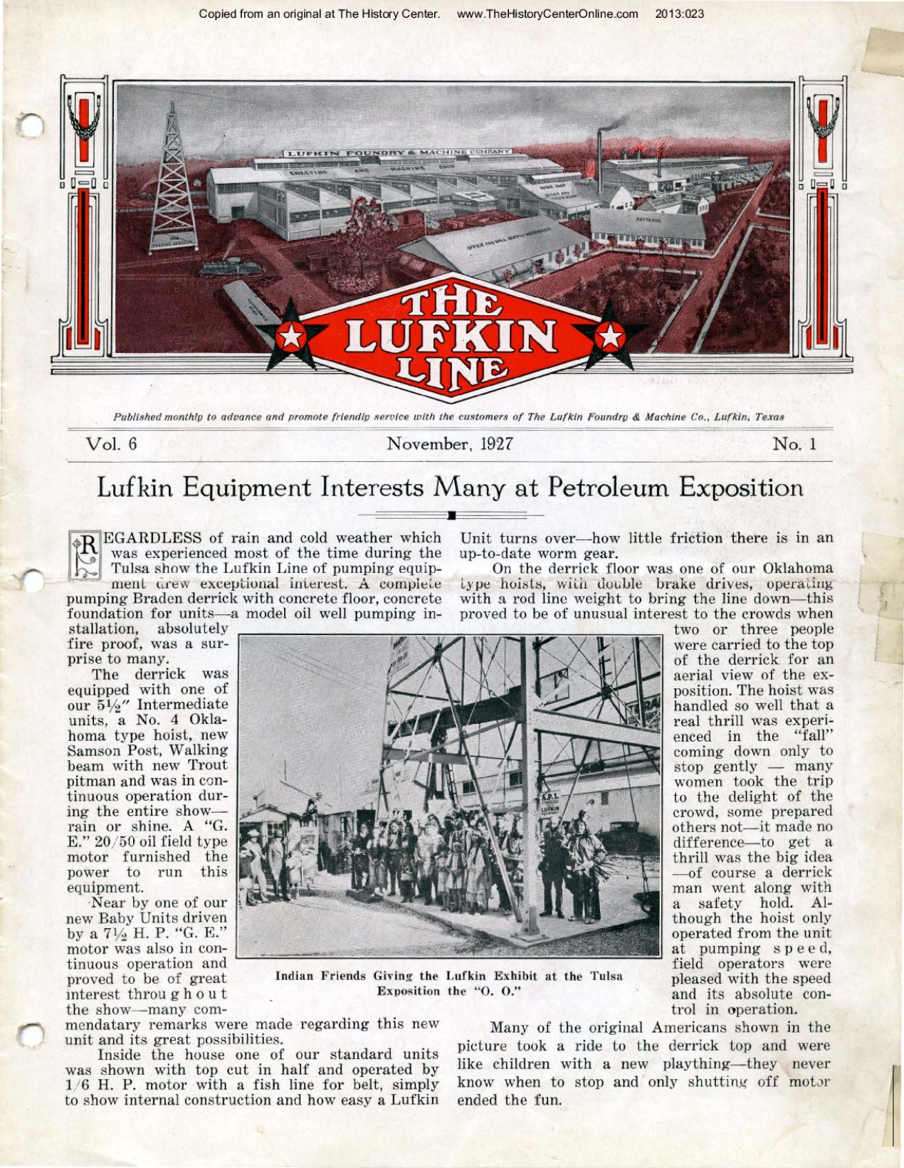 Lufkin Line 1927 11-November