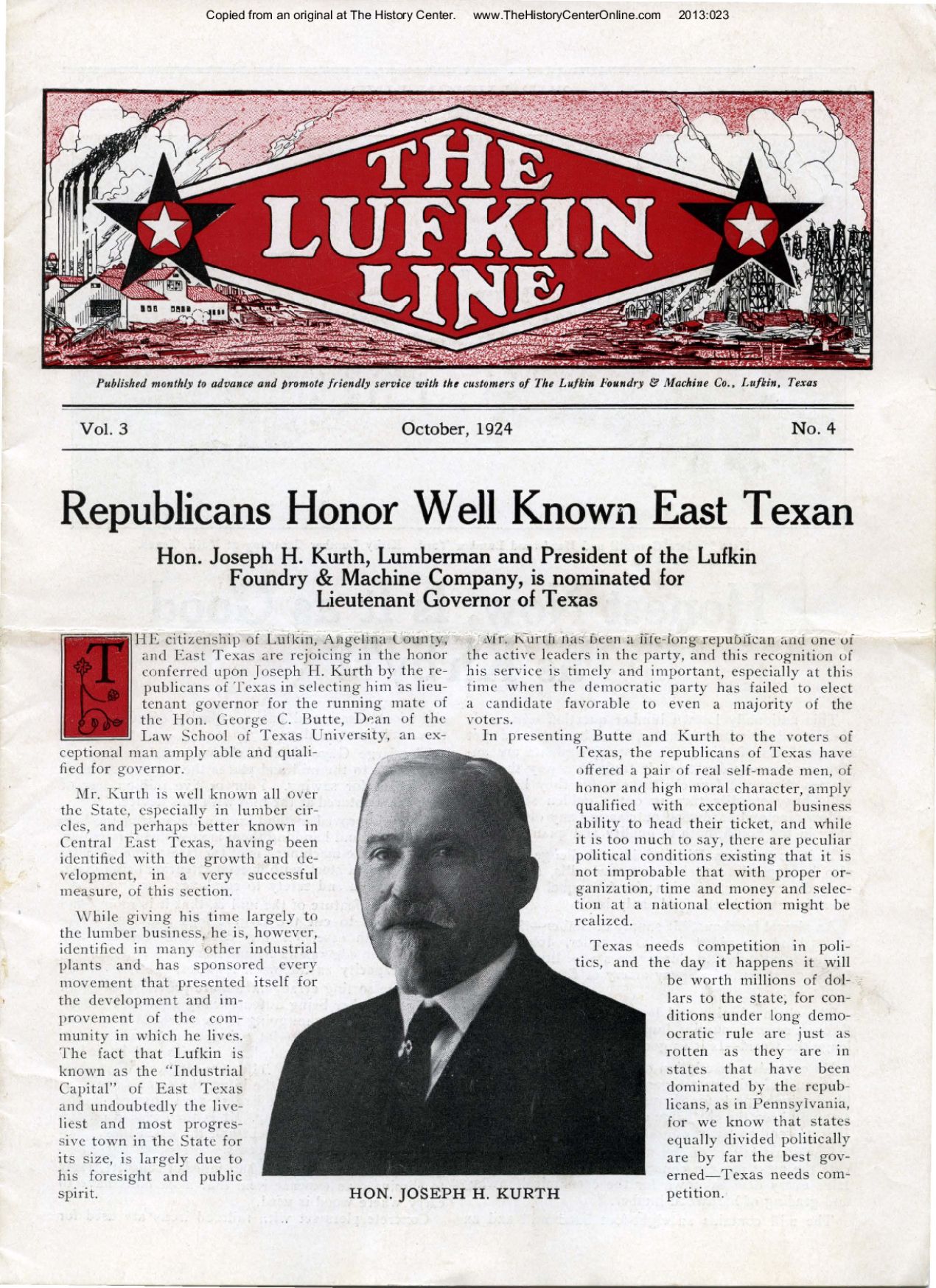 Lufkin Line 1924 10-October