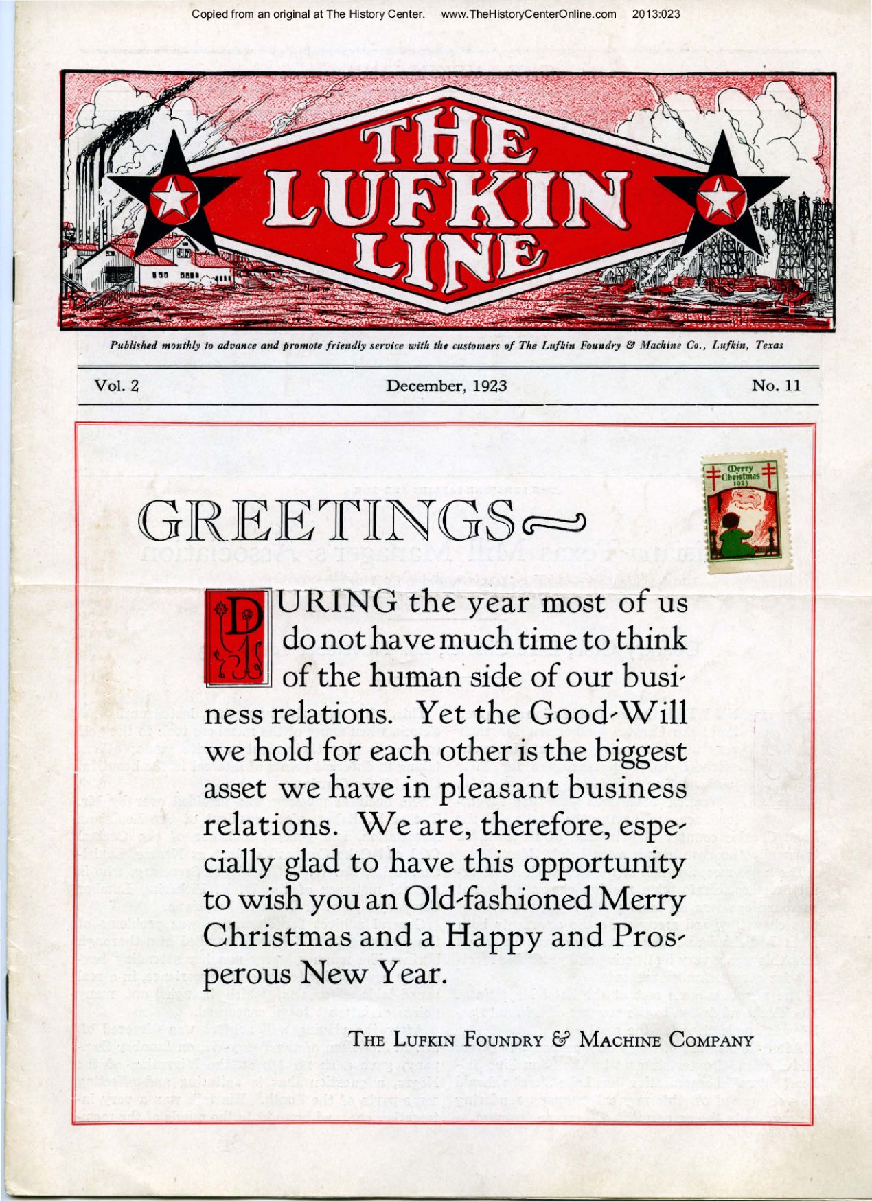 Lufkin Line 1923 12-December