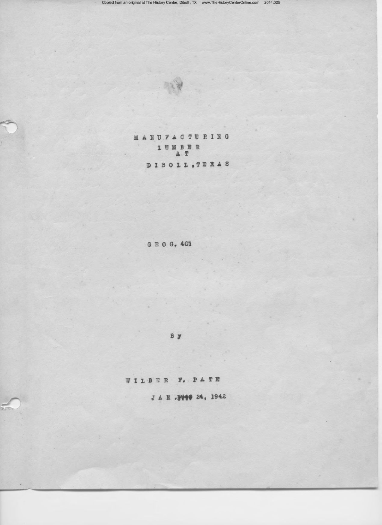 001_WF_Pate_Manufacturing Lumber in Diboll, TX - January 24, 1942