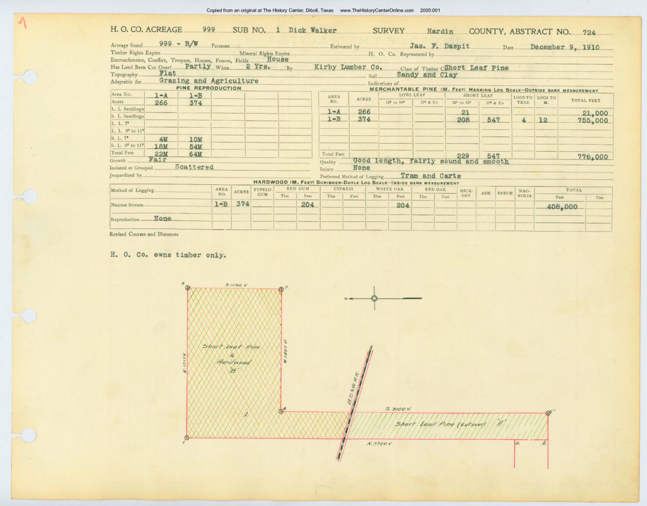 0197 Abstract 724, Walker 1 Survey, Hardin County