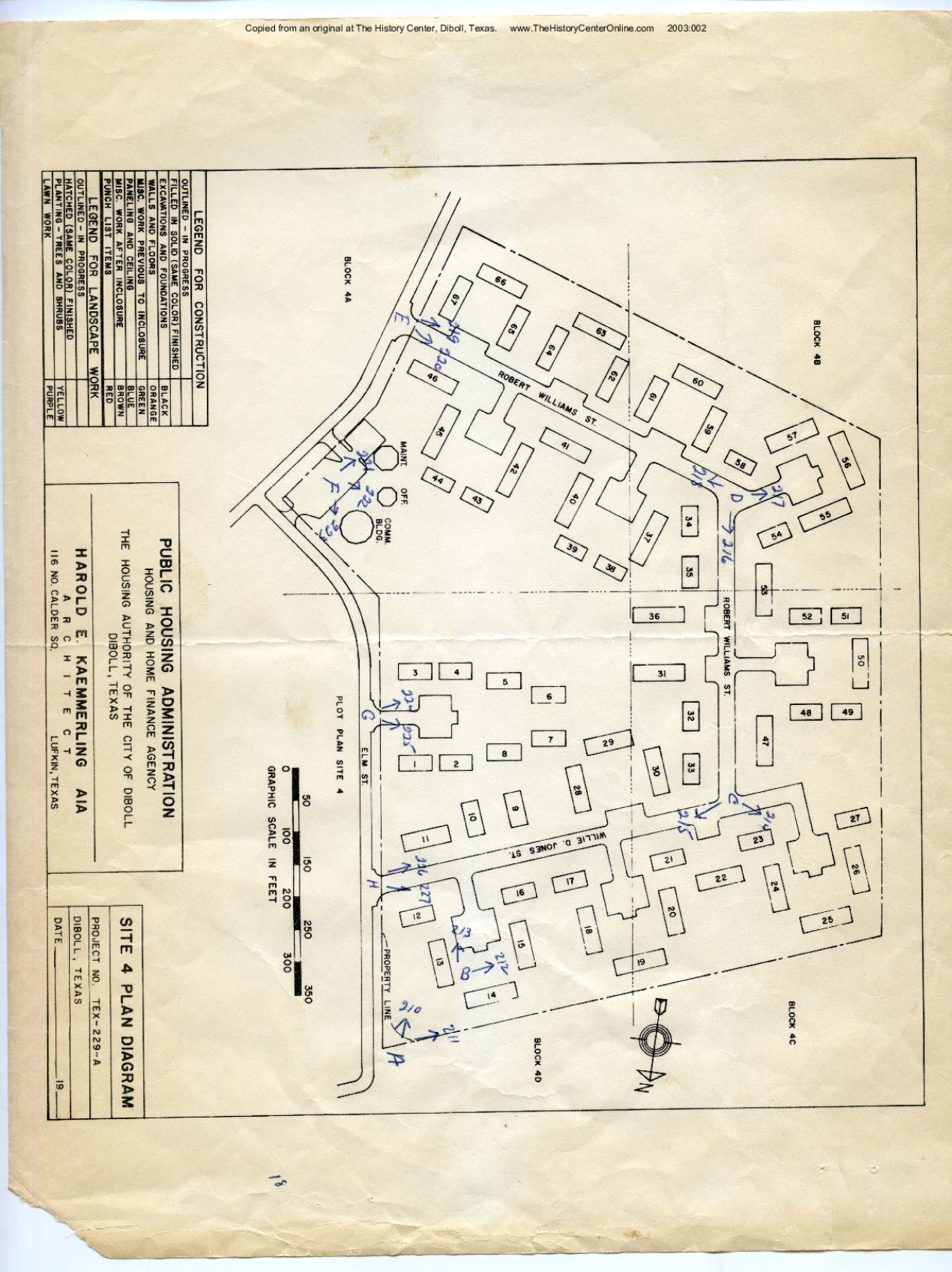 086 Public Housing Site 4 Plan Diagram