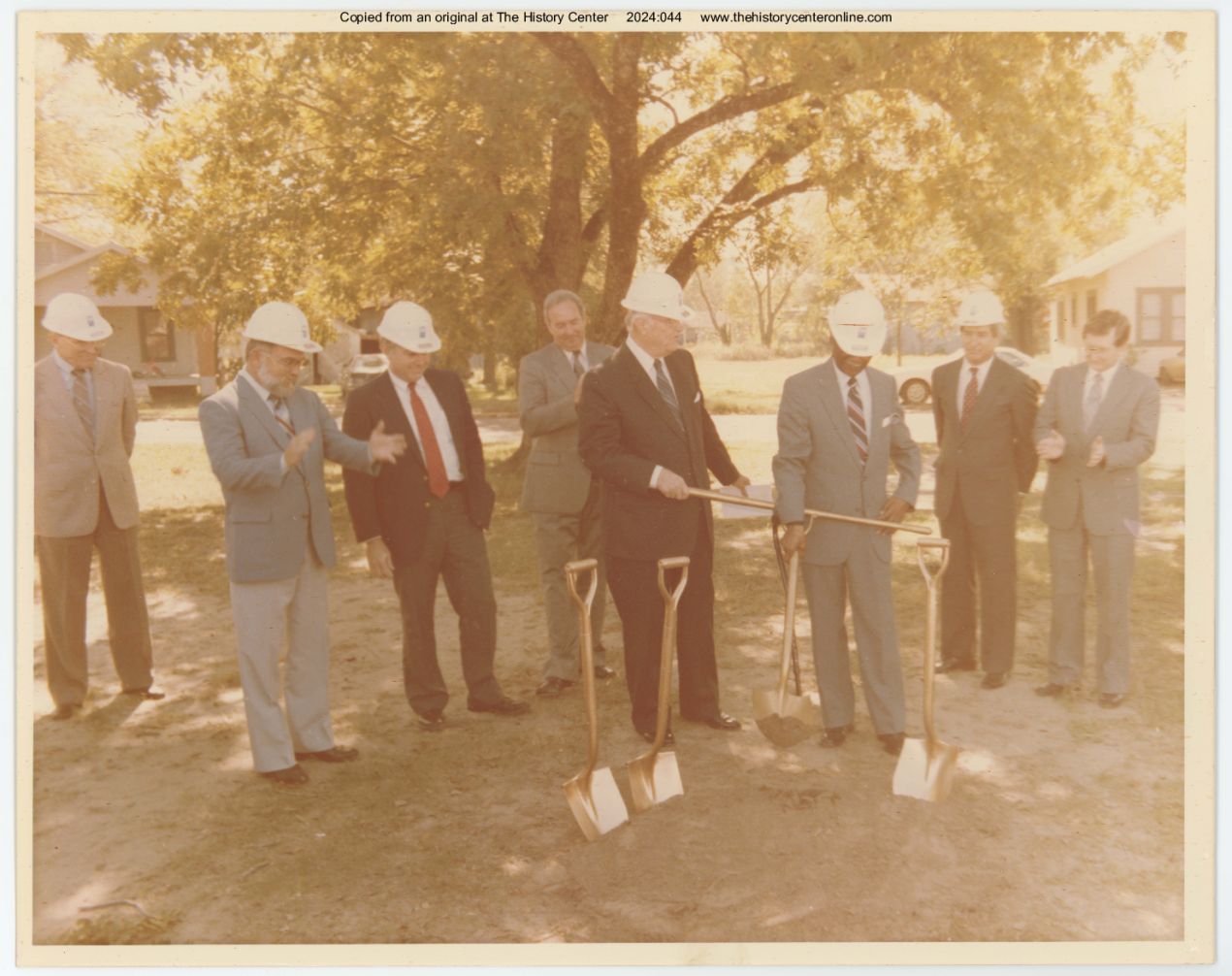 1985, Ground Breaking Ceremony for new Lufkin City Hall, November 7