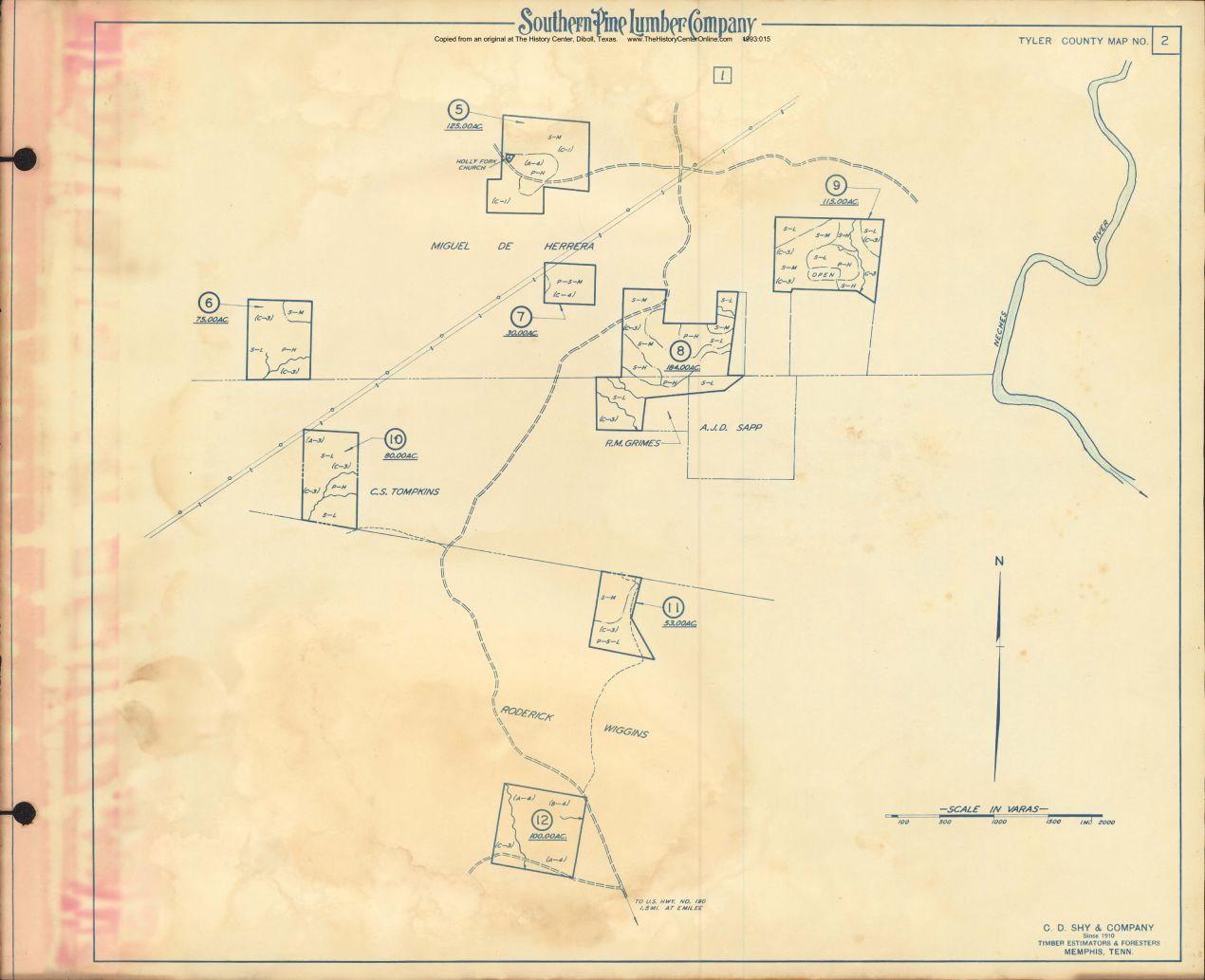 077 1955 Tyler County Timberlands Map 02