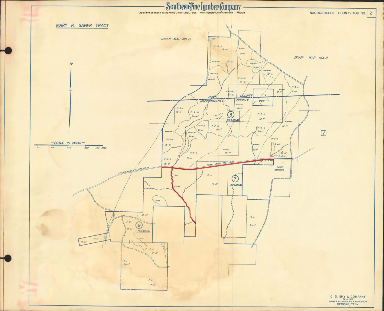 074 1955 Nacogdoches County Timberlands Map 02