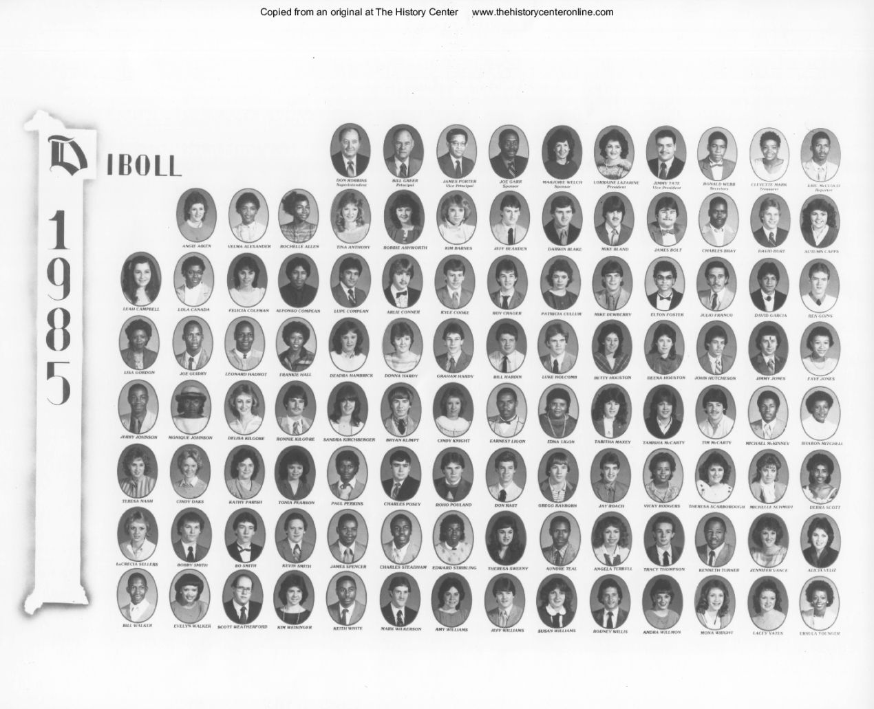 1985, Senior Class, Diboll High School