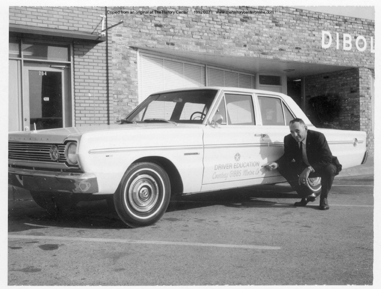 1965, Principal Robert Ramsey, Drivers Ed car, Diboll High School