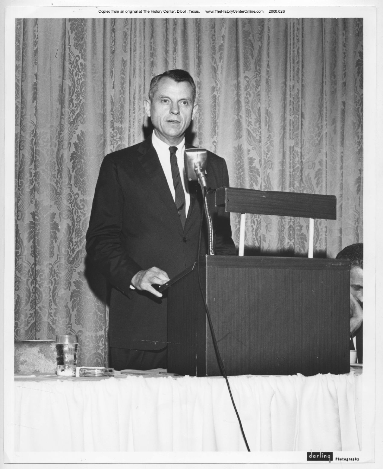 undated, Latane Temple speaking at an event, by Darling Photography