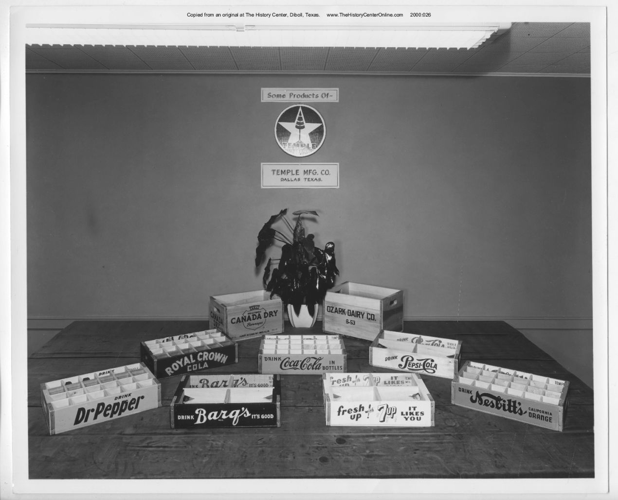 1953, Coca Cola box display, by Jack Laws, Temple Mfg. Company, Dallas Texas, ca